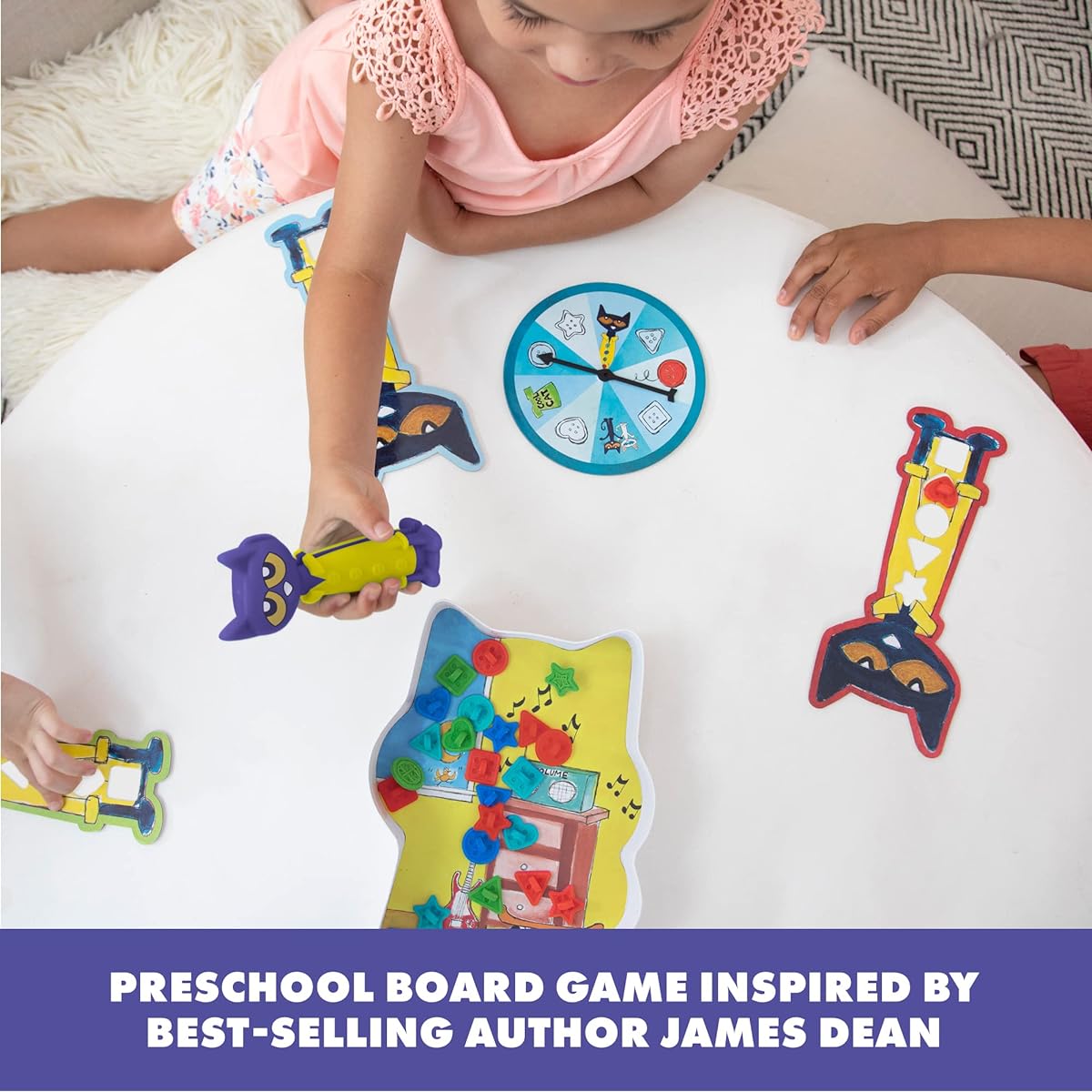 Educational Insights Pete the Cat I Love My Buttons Game Preschool Shape Matching Game Ages 3+