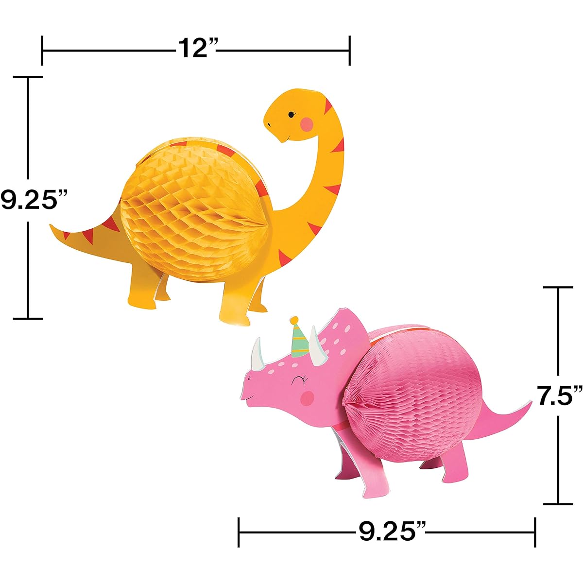 6 girls dinosaur centerpieces