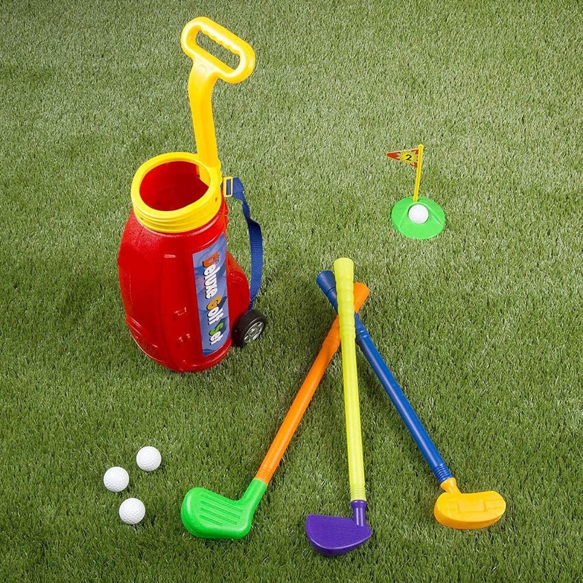 COLORTREE Easy Hit Toy Golf Set Children Sport Golf Cart