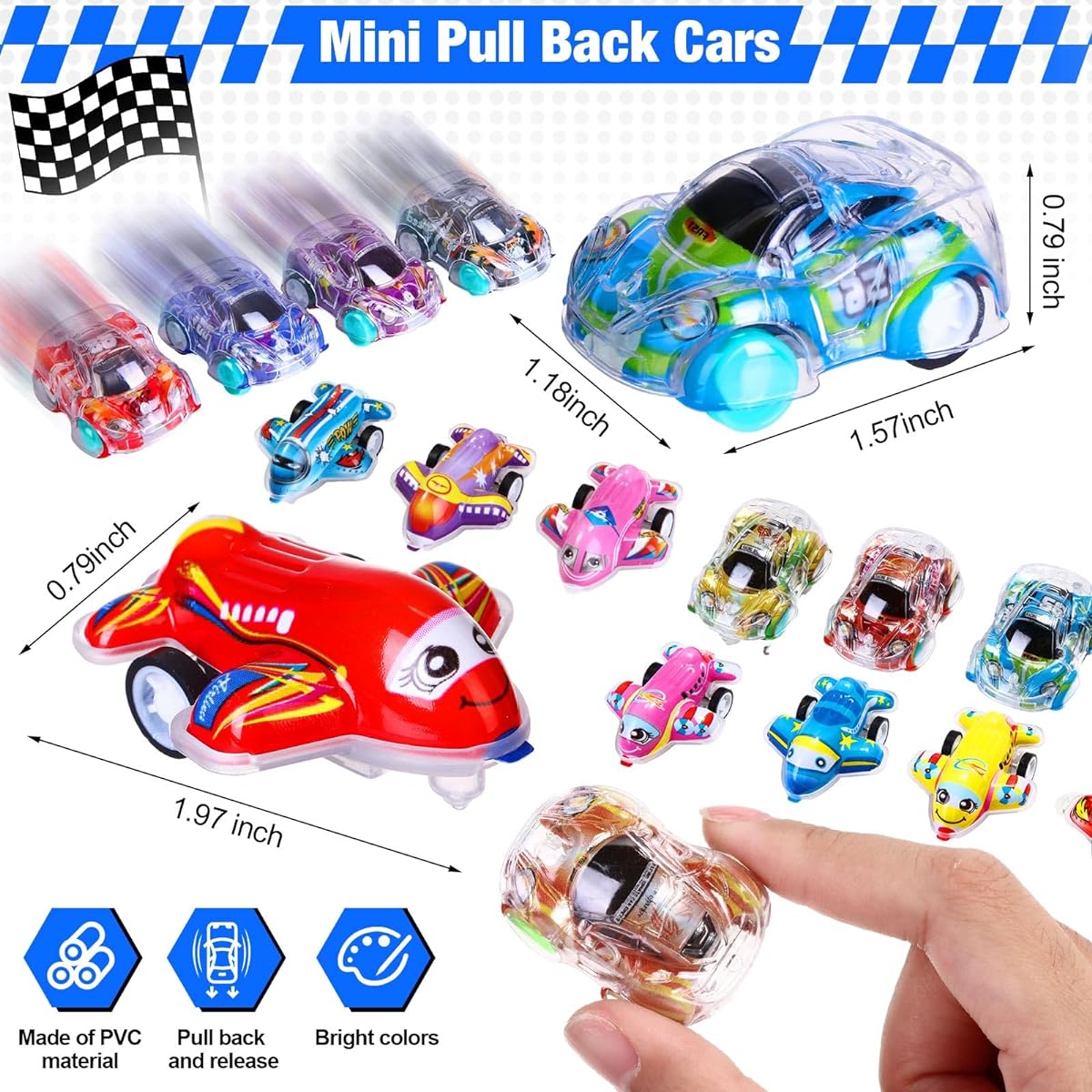 Arrowbash 300 Pack Mini Pull Back Cars and Planes Bulk Pull Back Toys Mini Race Cars Tiny Toys Birthday Party Favors Goodie Bags Stocking Stuffers Classroom Carnival Giveaways Gifts