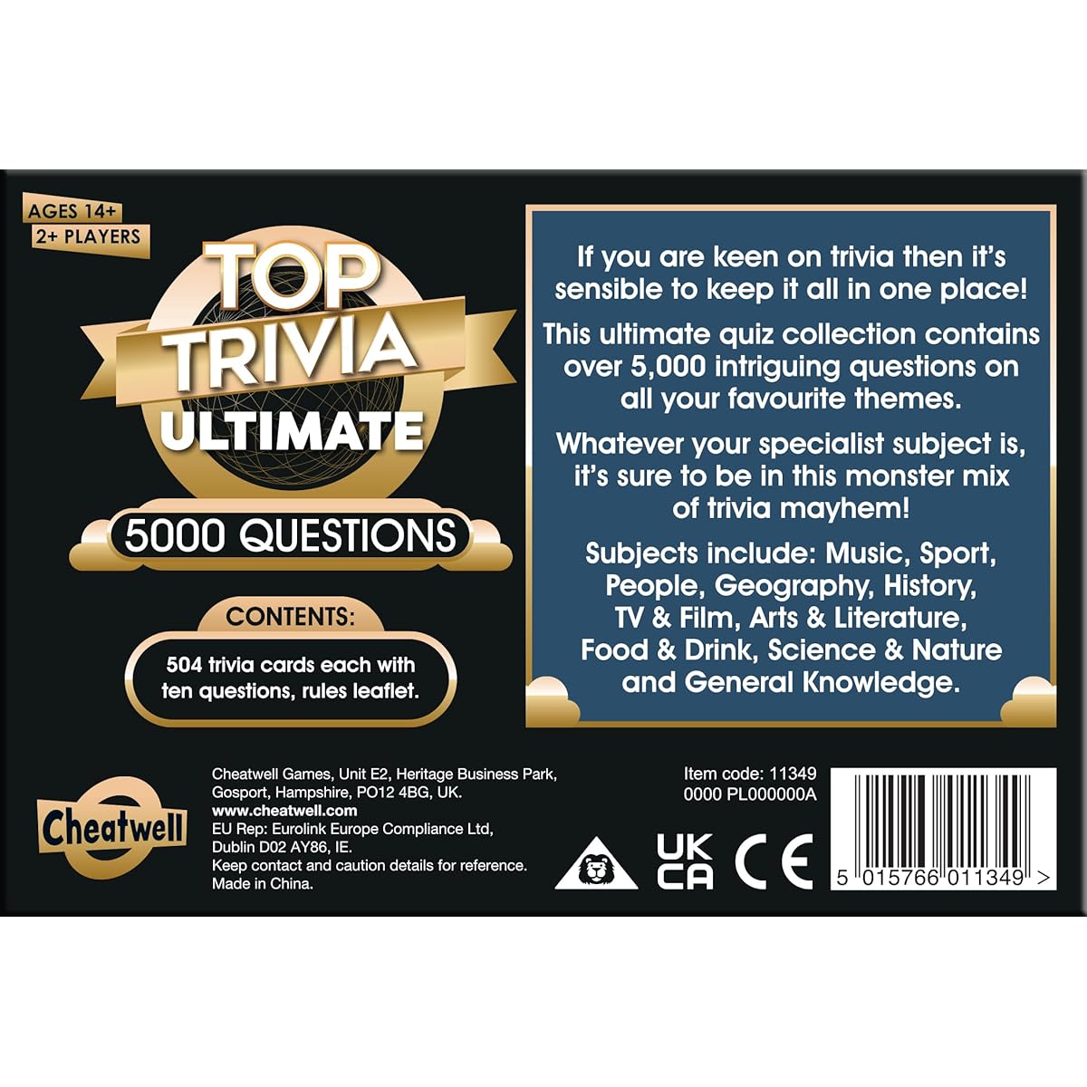 Cheatwell Games Ultimate Top Trivia