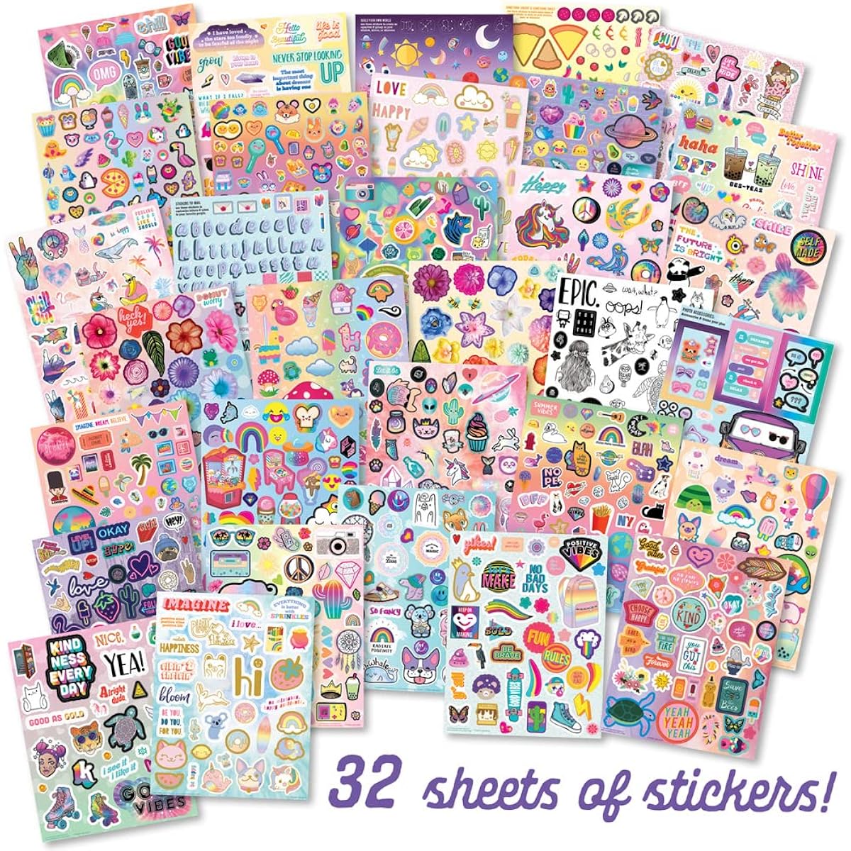 Craft-tastic Sticker Palooza - 1500+ Cute & Trendy Stickers for Kids & Teens to Decorate Notebooks, Phones, Laptops & More
