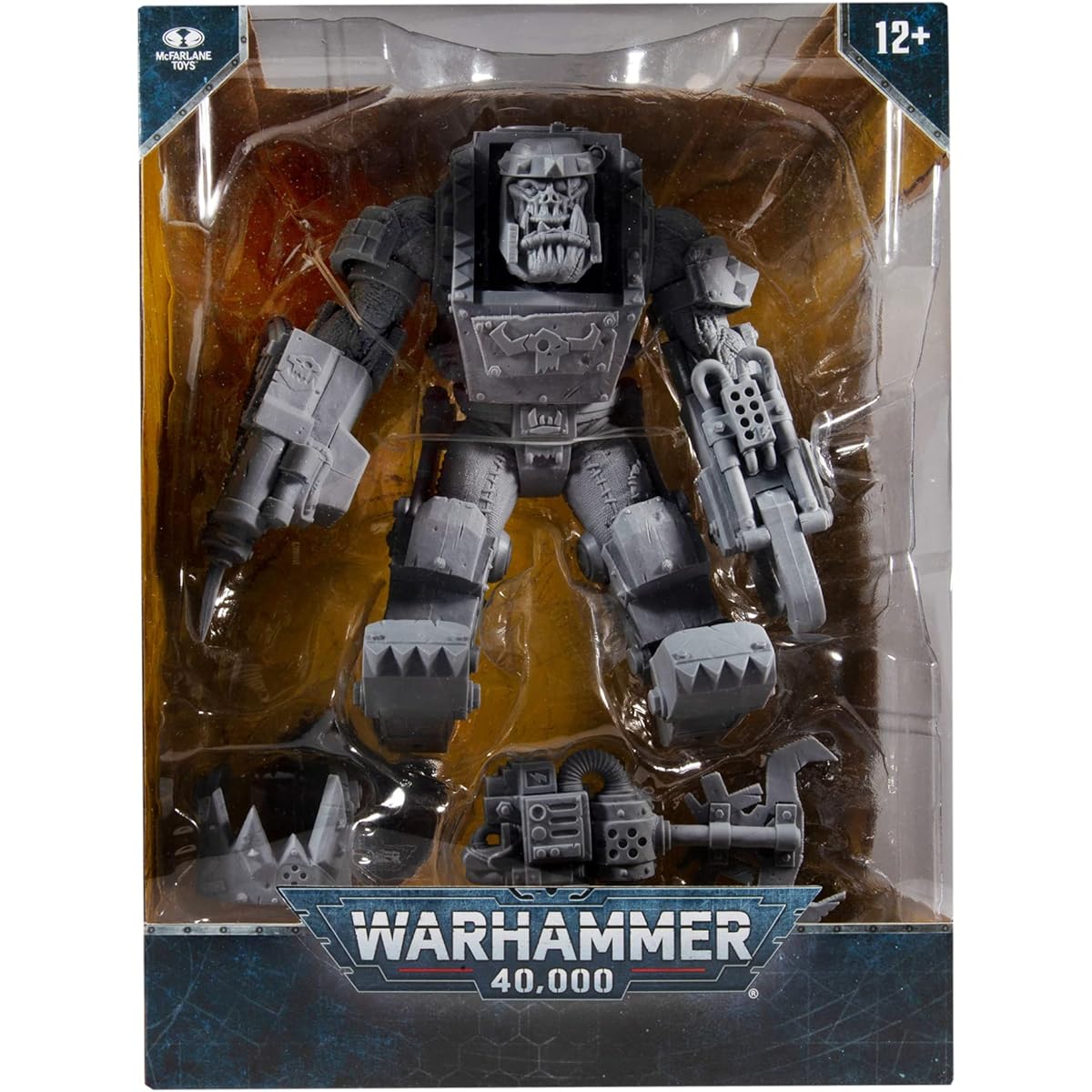 McFarlane Warhammer 40000 Megafig - Orc Meganob and Shoota (Ap Variant) - Collector Figure Gray TM1195