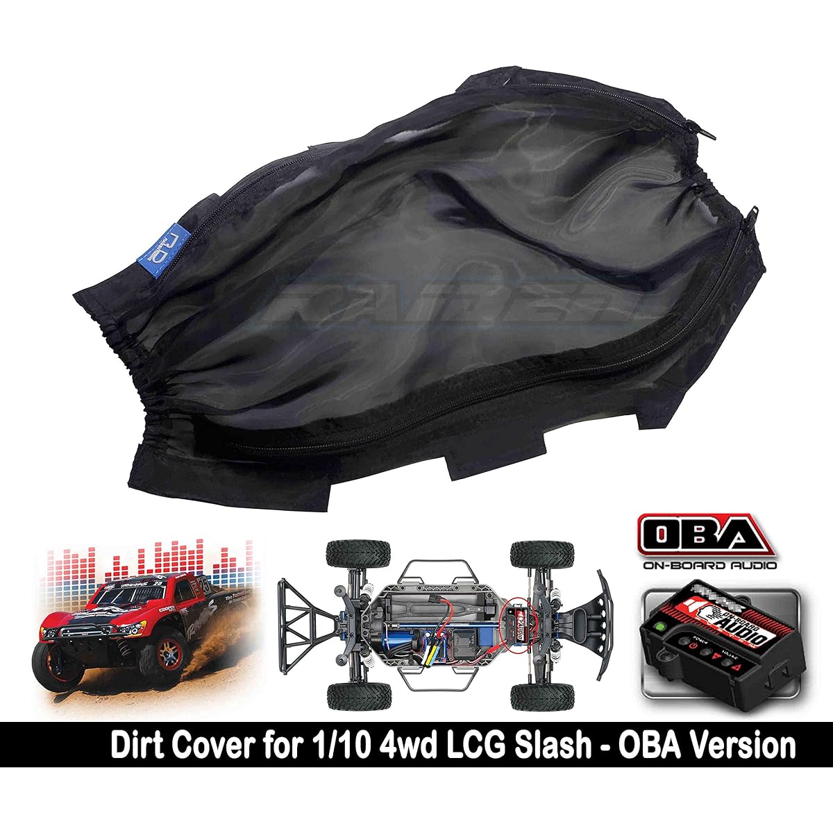 Dust Cover Chassis Dirt Guard Cover for Traxxas 1/10 4wd LCG Slash - OBA Version