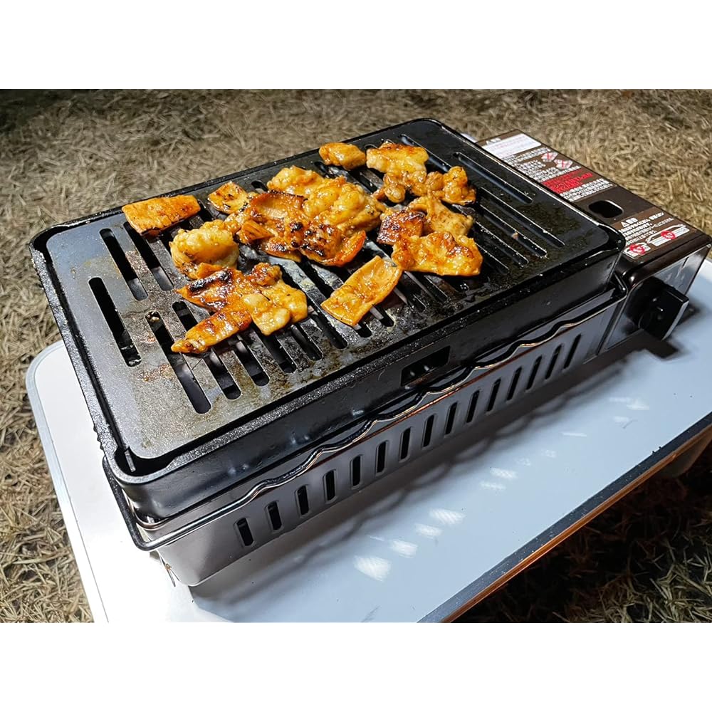 (11) Plate thickness 6.0mm 180mm x 280mm Full hole slit Extra thick iron plate Iwatani Robata net Grille compatible (stove is not included in the product)③