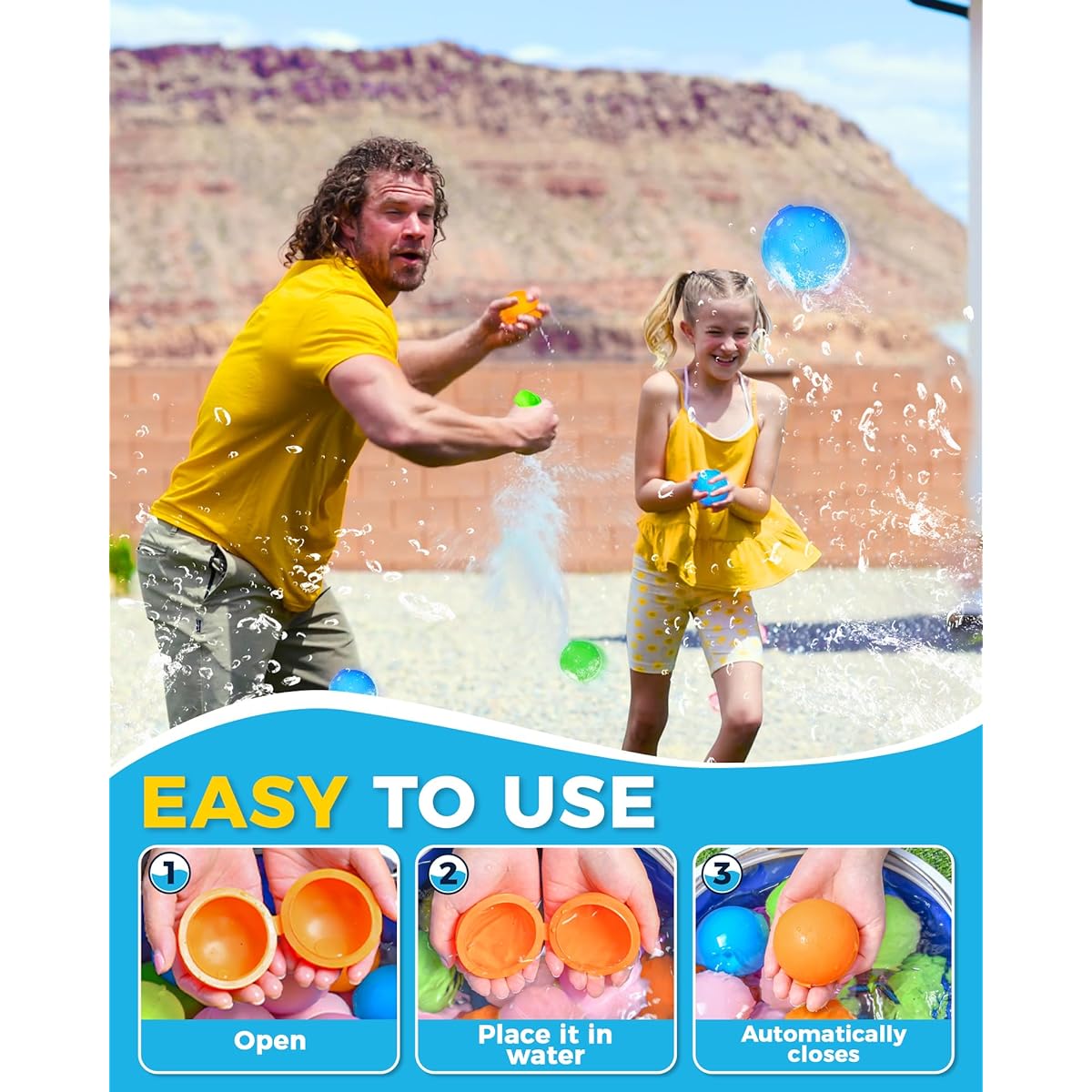 SOPPYCID Reusable Water Balloons Pool Beach Toys (10pcs)