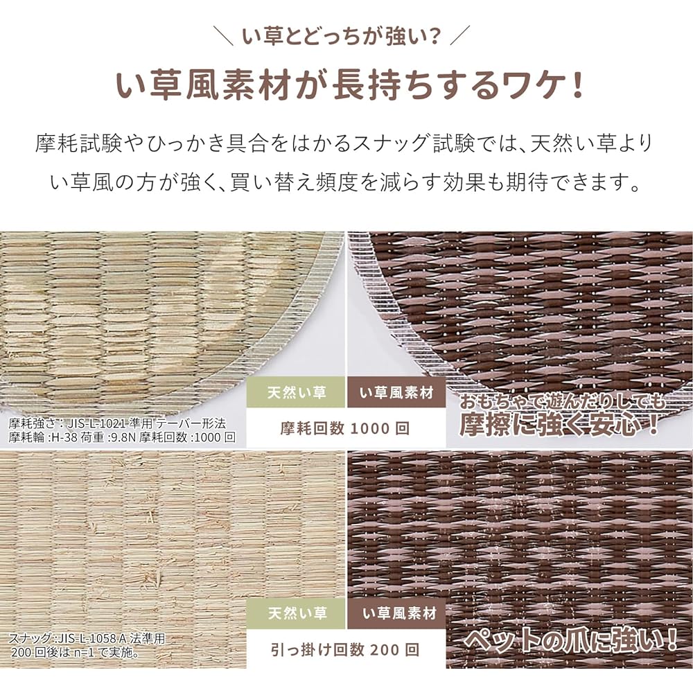 Hagiwara Washable Rush Style Carpet Green Edoma 6 Tatami Approx. 261 x 352 cm "Ryan" Japanese Modern Made in Japan