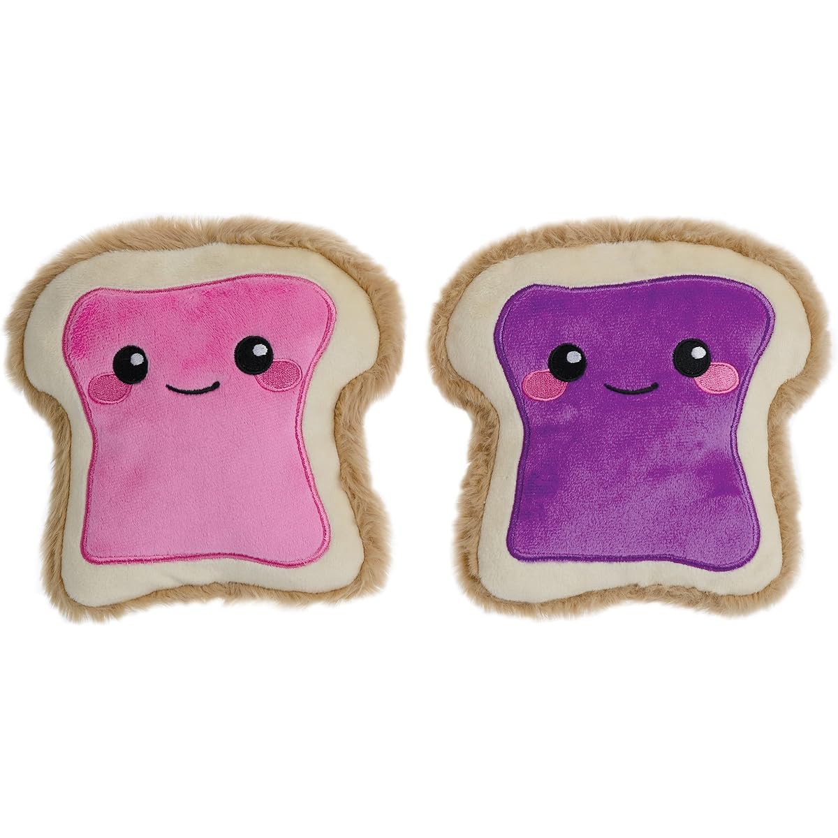 iscream Play with Your Food Kawaii Toast & Toaster Embroidered Accents 11" x 12" Fur Play Pillow