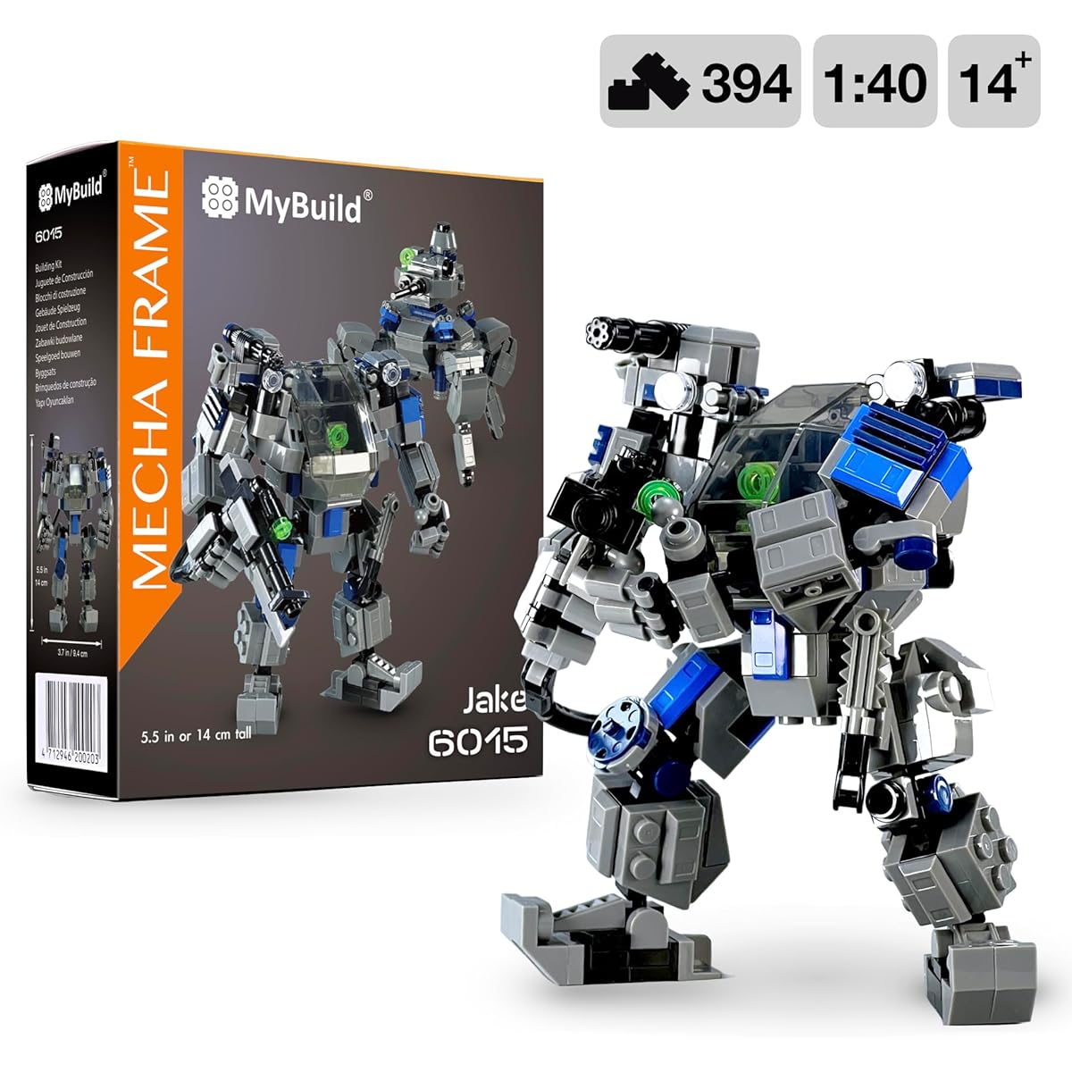 MyBuild 6015 Jake & Four-Legged Mecha QM Mecha Frame Robot Blocks Building Set SF Series Ages 14 and Up Compatible with Other Brands