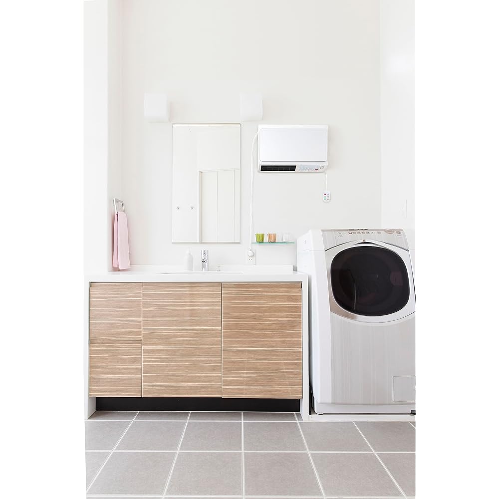 Denkyosha ZEPEAL DWC-J120N-WH Dressing Room Heater with Motion Sensor DWC-J120N-WH Dressing Room Warm Air Blow Switching Heat Shock Countermeasure Comes with Remote Control Compact No Construction Required Easy Installation Energy Saving