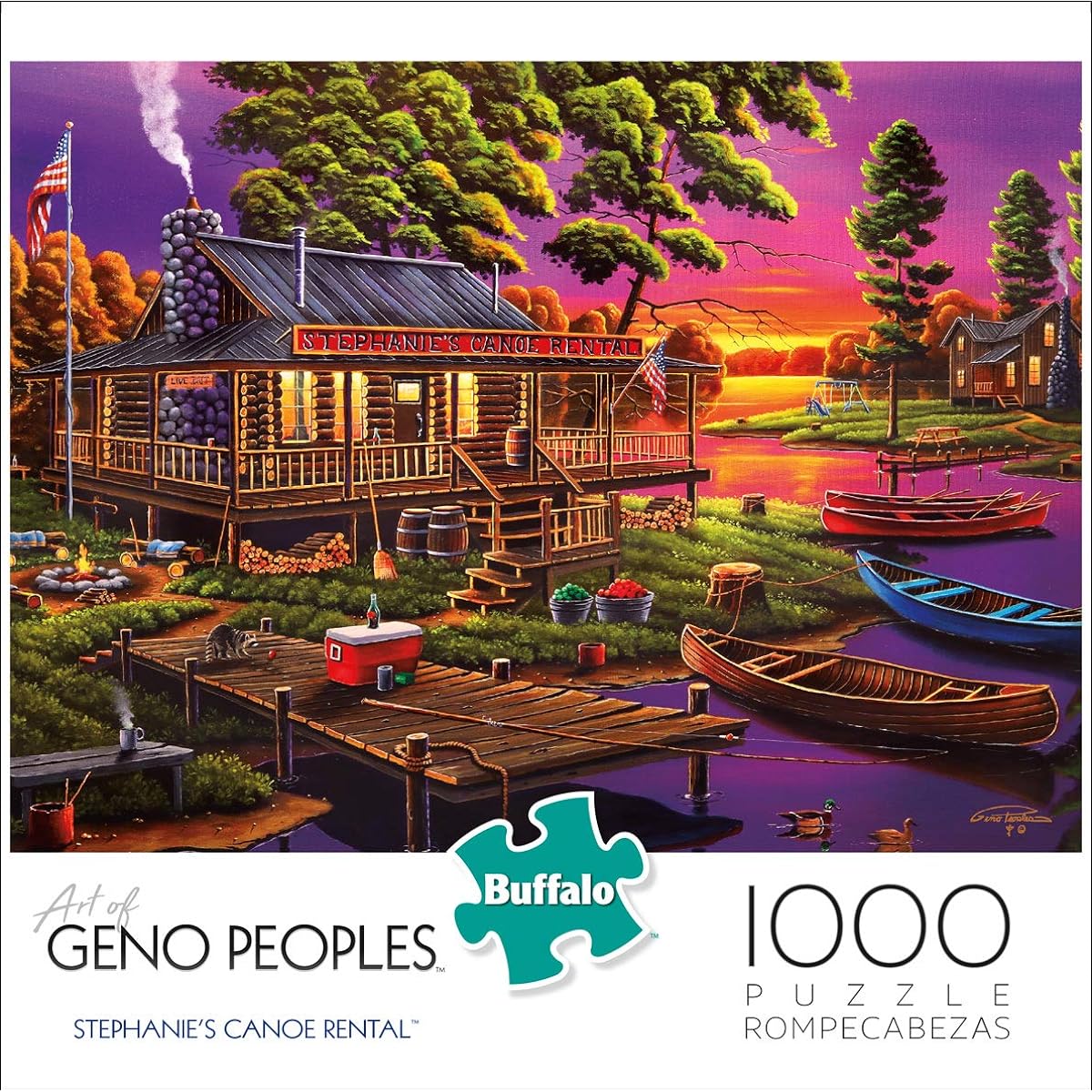Buffalo Games - GenoPeople - Stephanie's Canoe Rental - 1000 Piece Jigsaw Puzzle