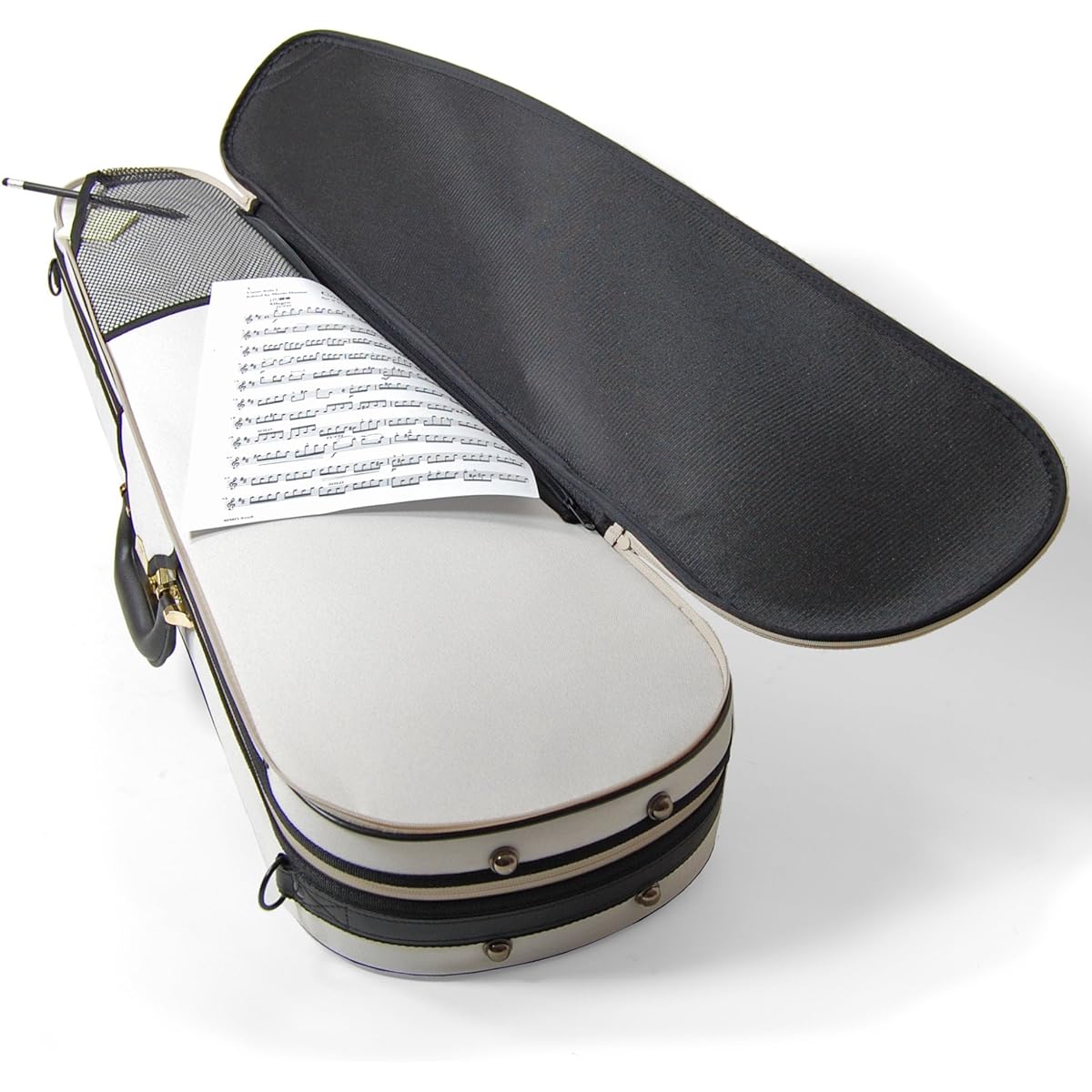 Super Light Shaped Violin Case (Triangular) Ivory