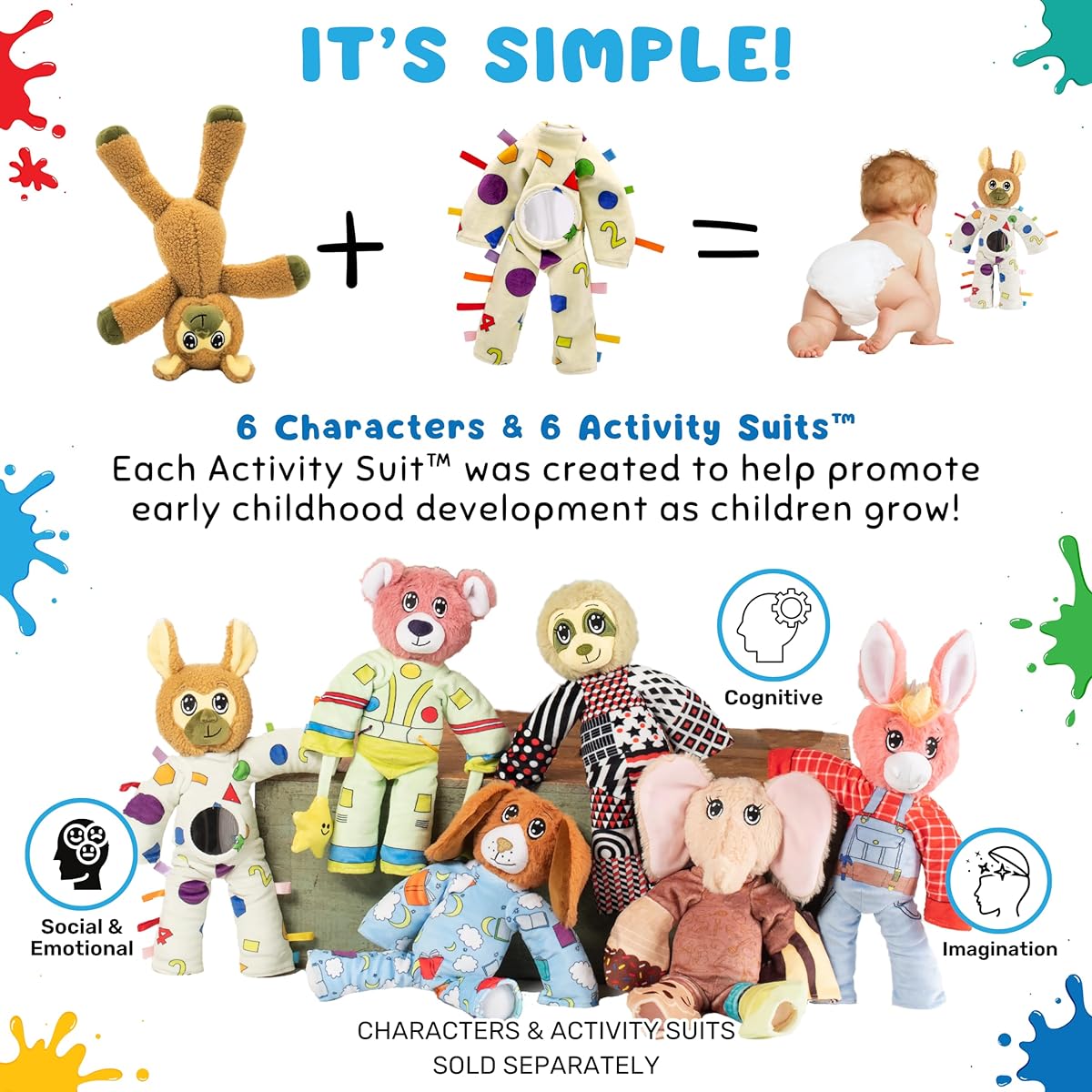 Adventure Crew Plush - 6 different characters - Soft and soothing with interactive features (Jake Llama)