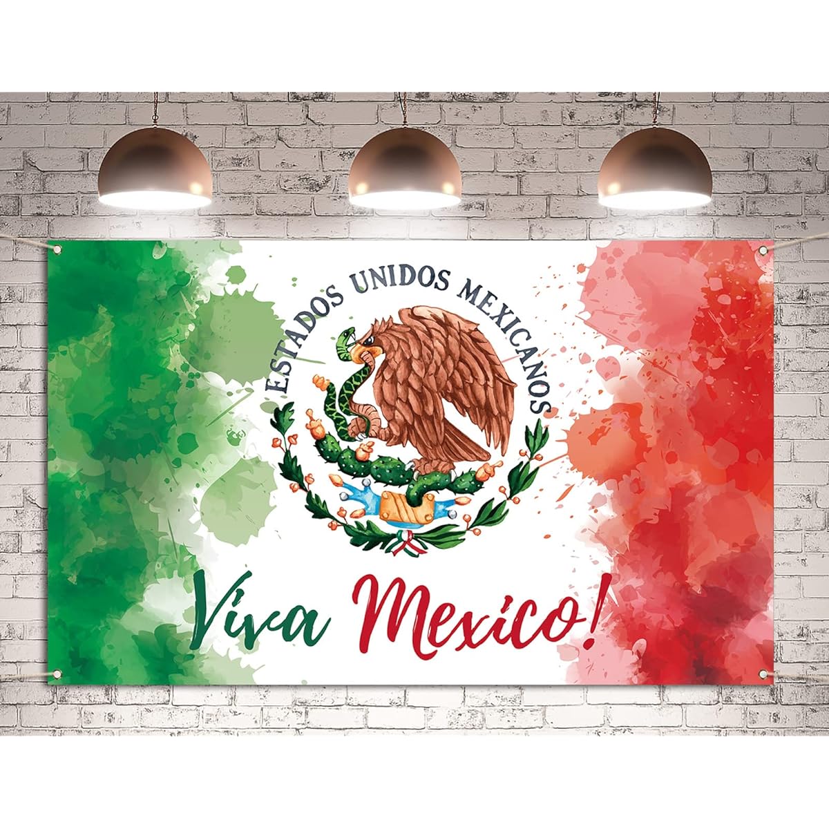 Pudodo Viva Mexico Background Banner September 16th Mexican Independence Day Party Photo Background Wall Decor