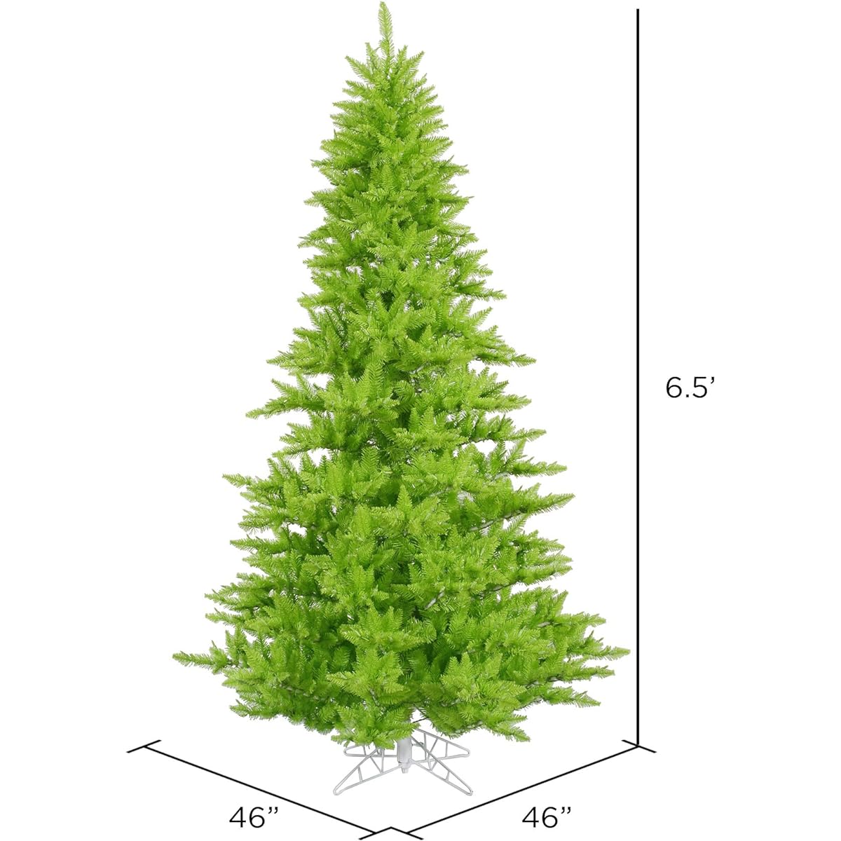 Vickerman 6.5ft Lime Fir Artificial Christmas Tree - No Lights - Faux Fir Christmas Tree - Seasonal Indoor Home Decoration