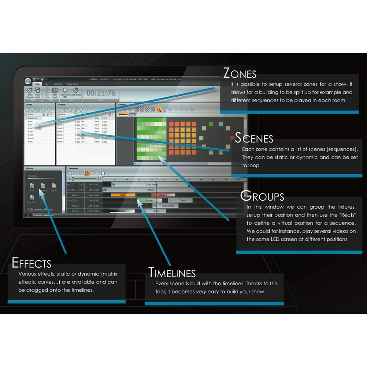 SUNLITE SLESA-U9 DMX Software Nicolaudie