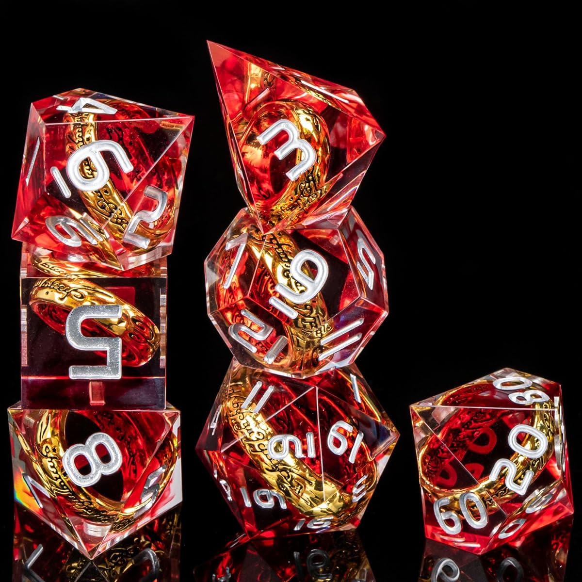 Role-playing dice D20 D12 D10 D8 D6 D4