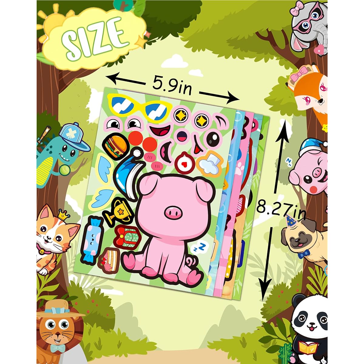 48 animal stickers
