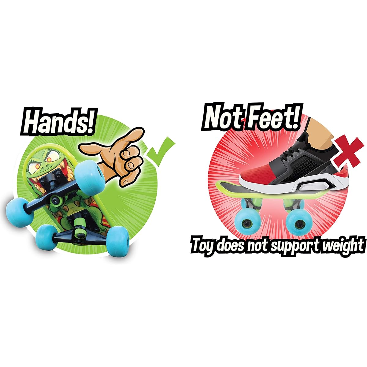 SK8 Rigs Handboard for Kids - Manual Skateboard - Safely Use Your Hands to Do Awesome Skateboard Tricks - Falco Red - Ages 3+