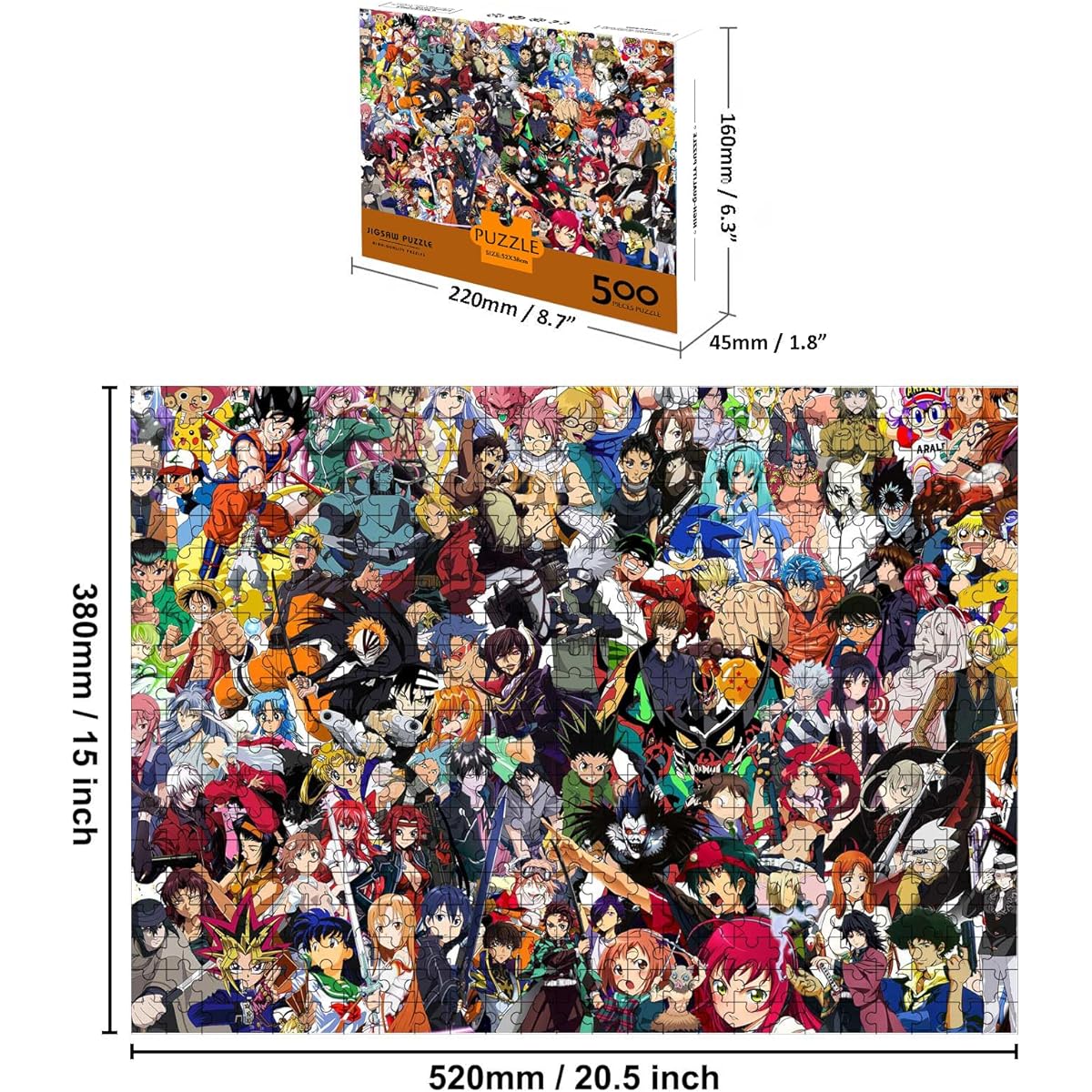 Anime Jigsaw Puzzle Kids 1000 Piece, Puzzle Adult 1000 Piece Chosen Character Custom Wooden Puzzle Kids Teens Adults Family Intellectual Game