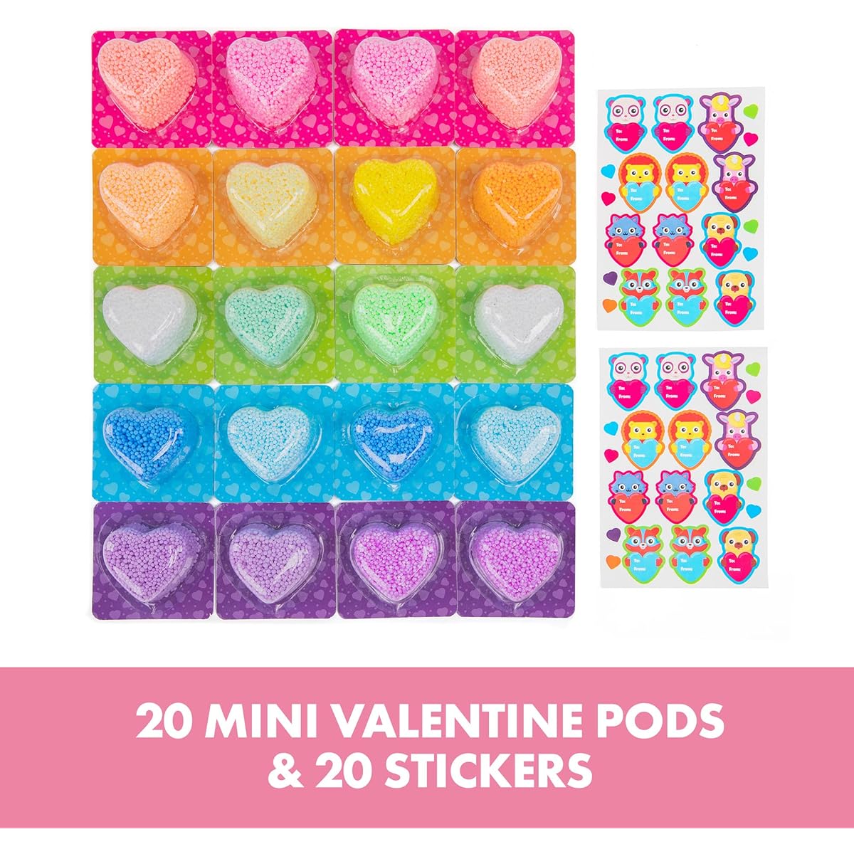 Educational Insights Play Foam & Stickers 20 Pack Party Favors and Gifts for Kids' Classroom, Ages 3+