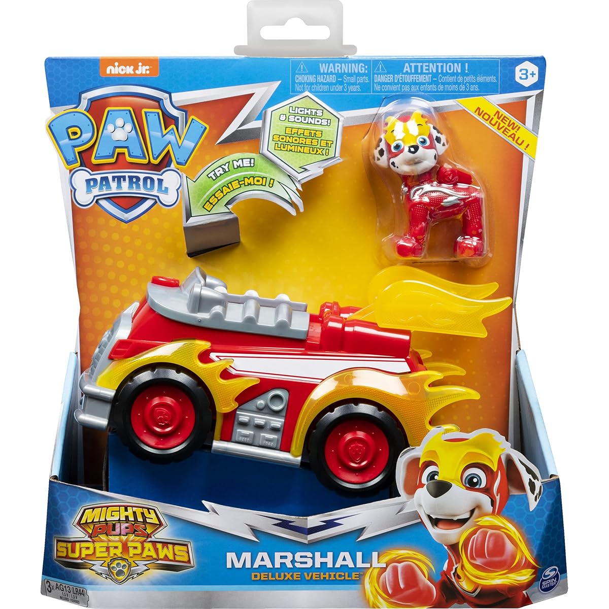 Paw Patrol Mighty Pups Super Paws Marshall's Deluxe Vehicle with Lights and Sounds