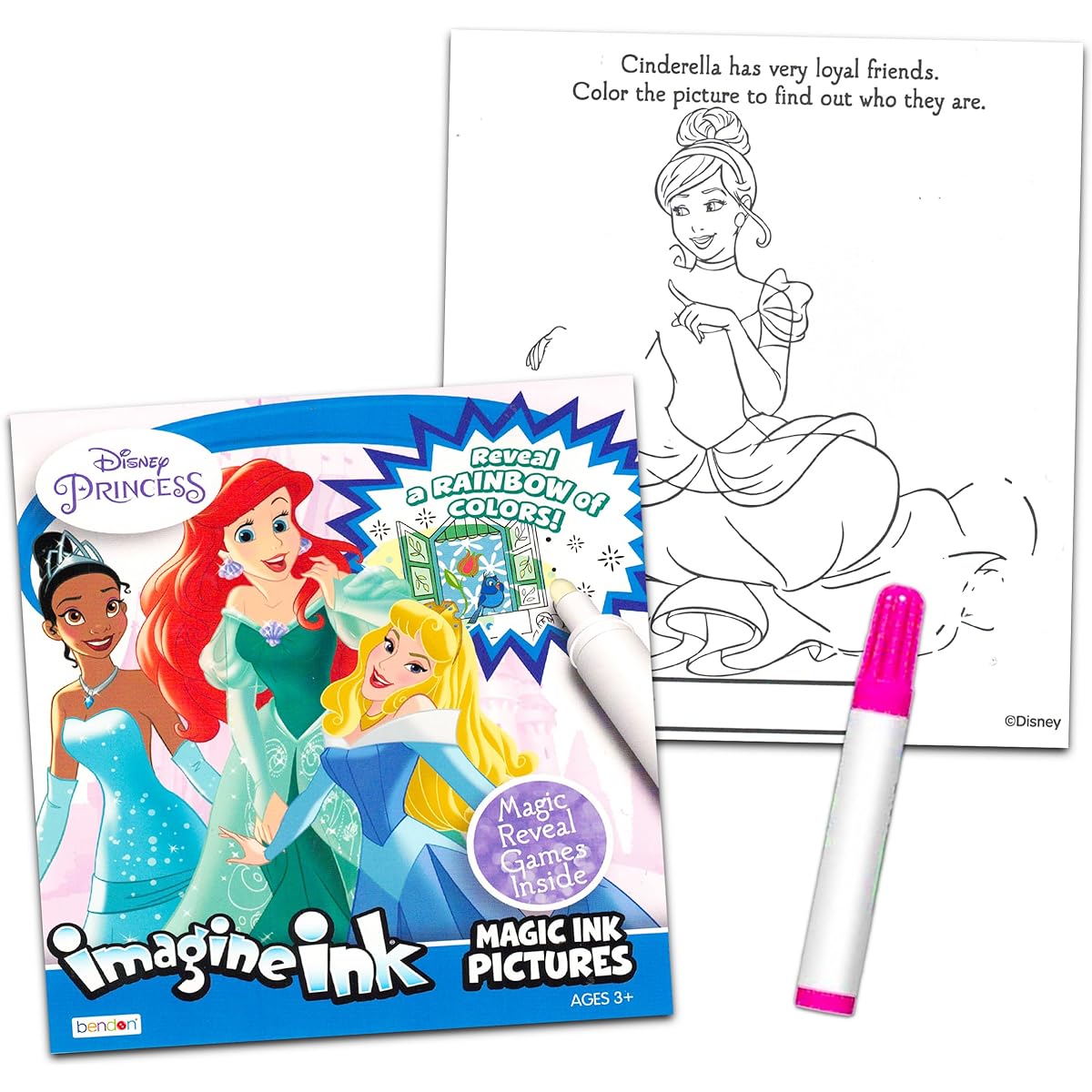Disney Princess No Mess Coloring Set ~ 3 Disney Princess and Frozen Imagine Ink Activity Books | Frozen Activity Bundle with Stickers (Disney Princess Coloring Books)