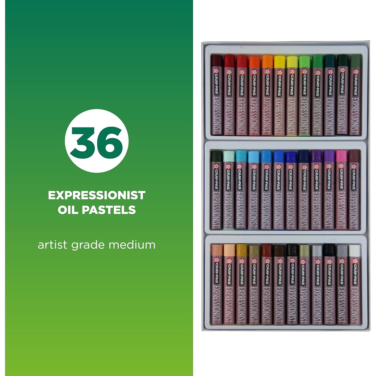 Sakura XLP36 36-Piece Cray-Pas Expressionist Assorted Color Oil Pastel Set by Sakura