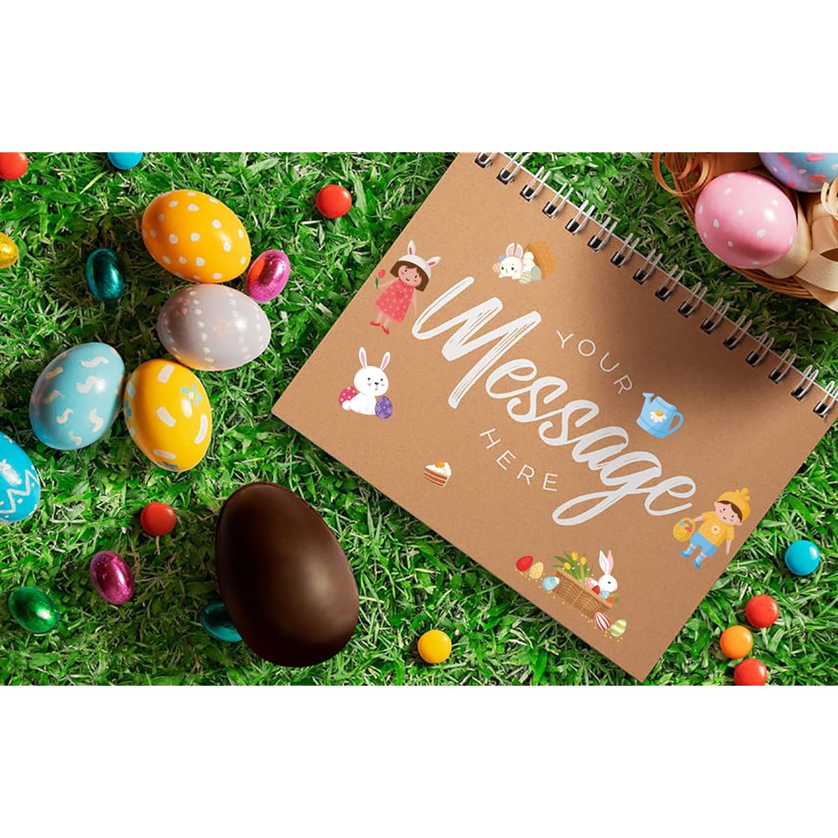 Easter Stickers for Kids - Bunny Egg Hunt Day Basket Stuffers Spring Party Favors 16 Sheets