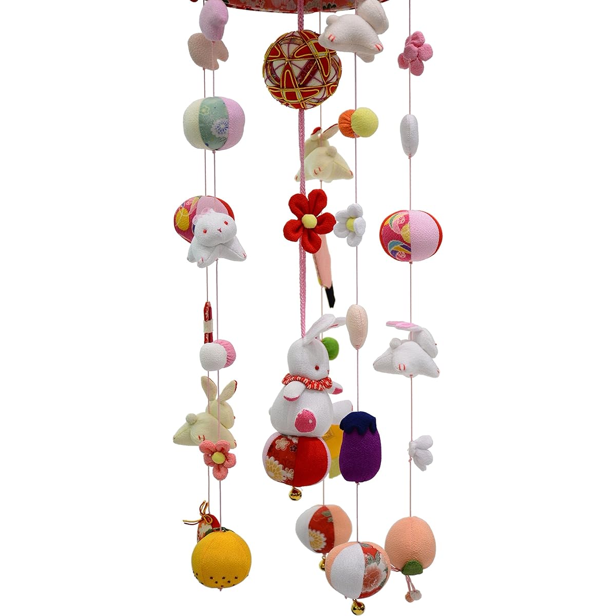 Hina Doll Hanging Decoration Chirimen Tsurushi Hina Medium Height 90cm