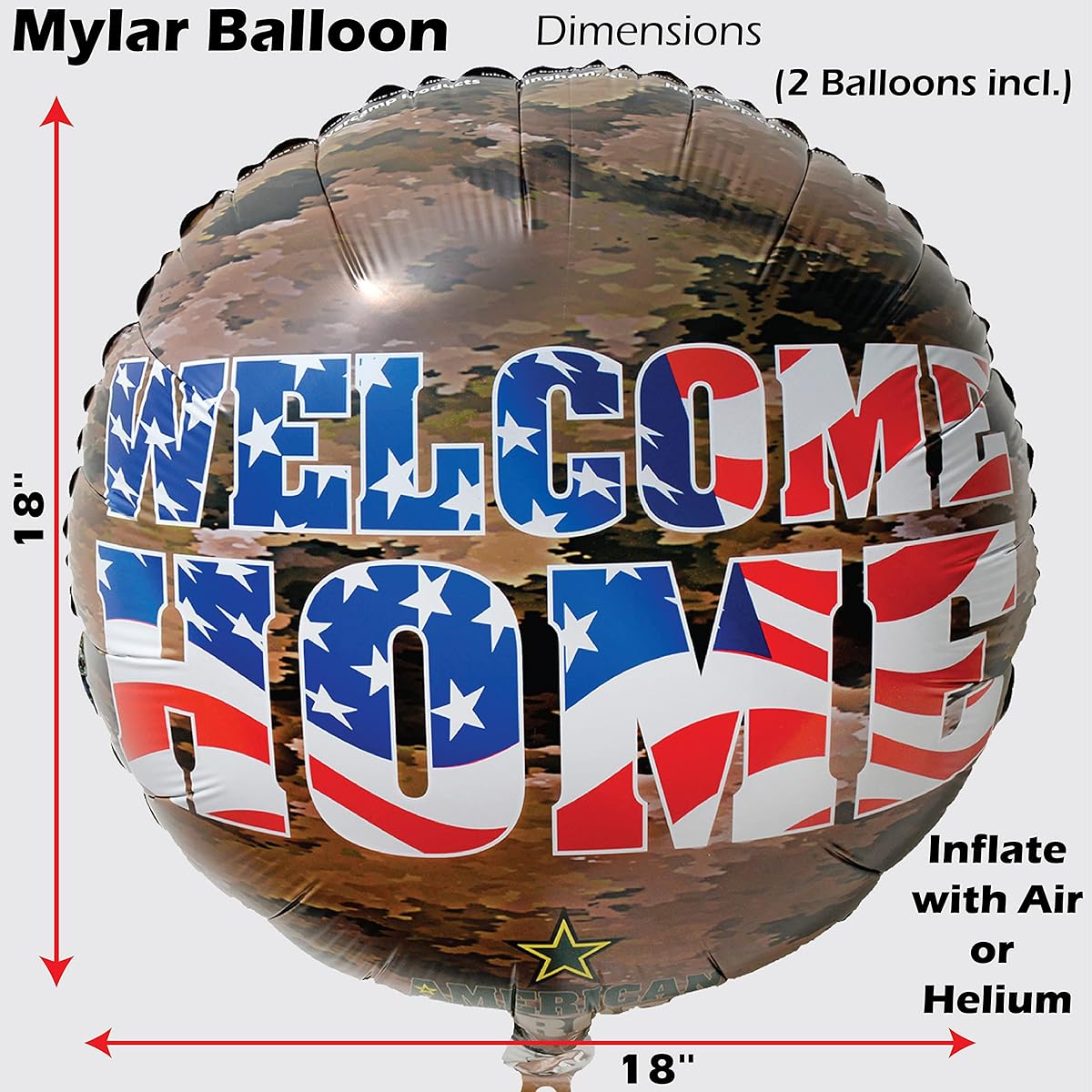 Harbor Camp US Navy Welcome Home Decoration Kit! Includes 1 Welcome Home Banner, 2 Mylar & 6 Latex "Welcome Home" Balloons, and 2 US Navy Mylar Balloons Perfect for any patriotic event or homecoming.