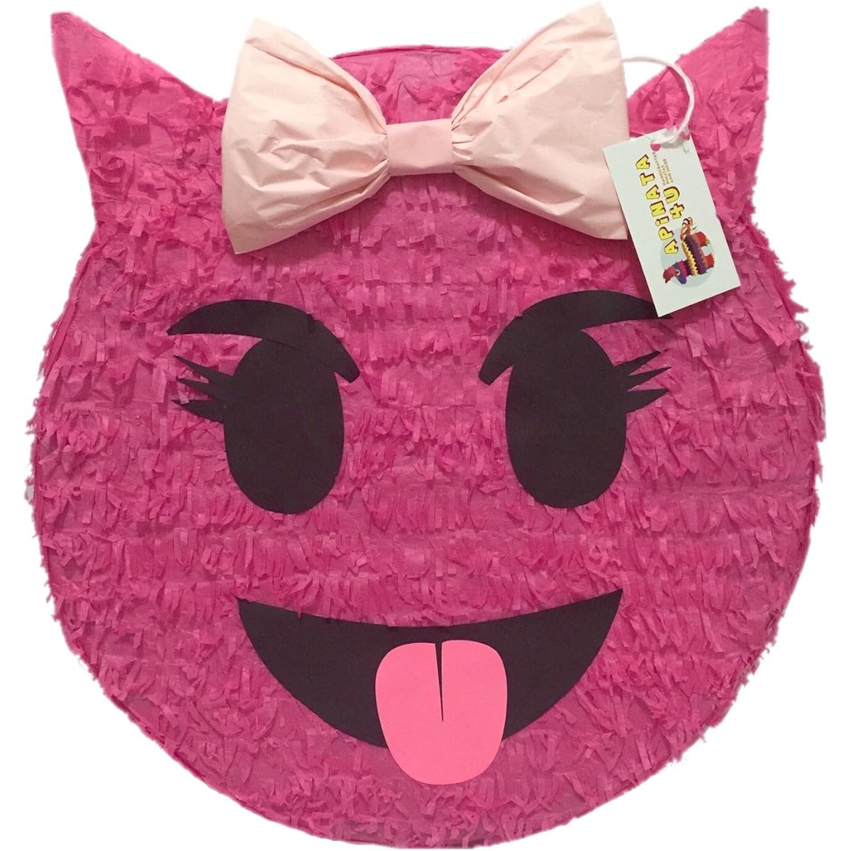 Pink Sneaky Emoticon Pinata 41cm