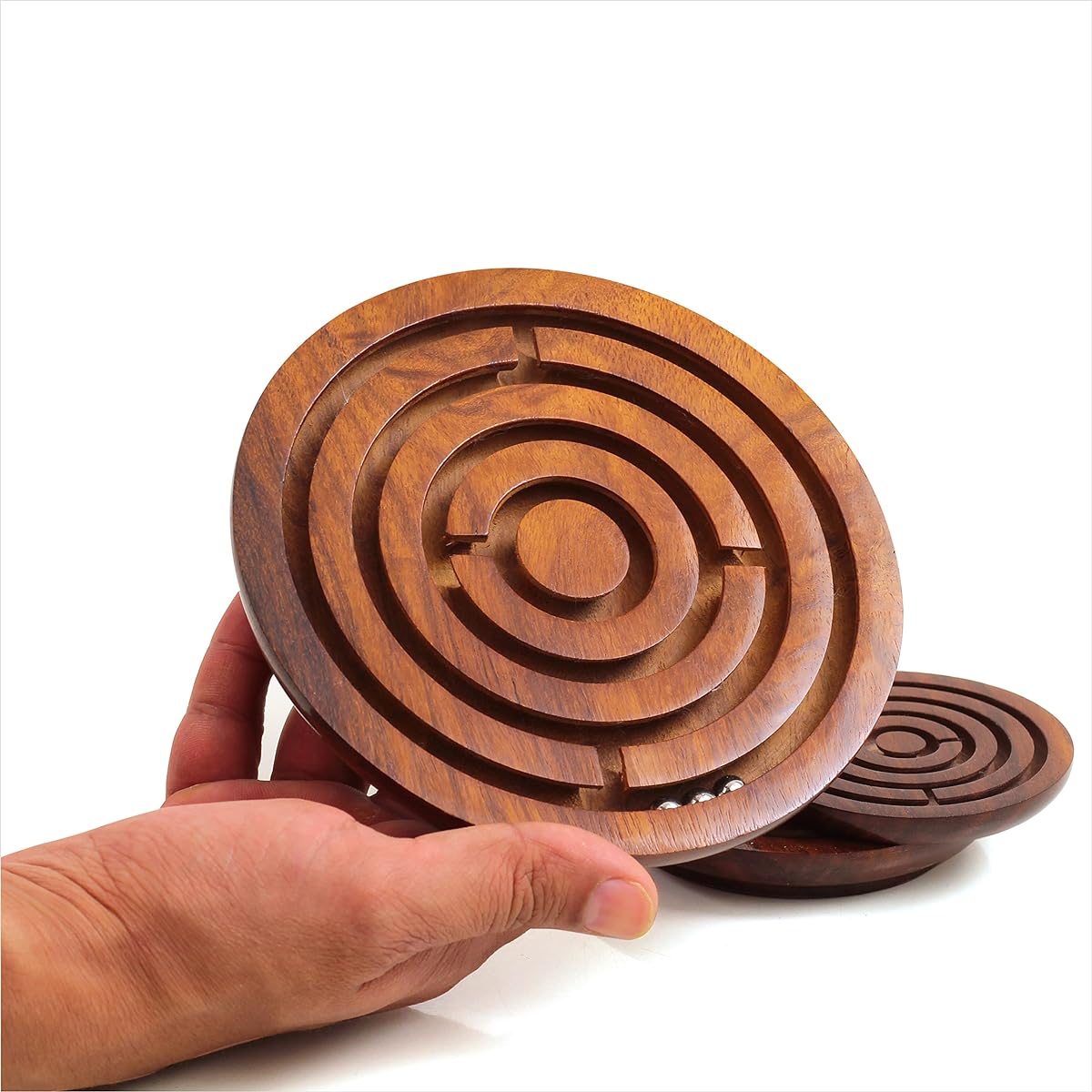 Ball In A Maze Puzzle Board Game | Premium Hand Crafted Wooden Labyrinth Kid's Table Game | Wooden Toys & Craft | Nagina