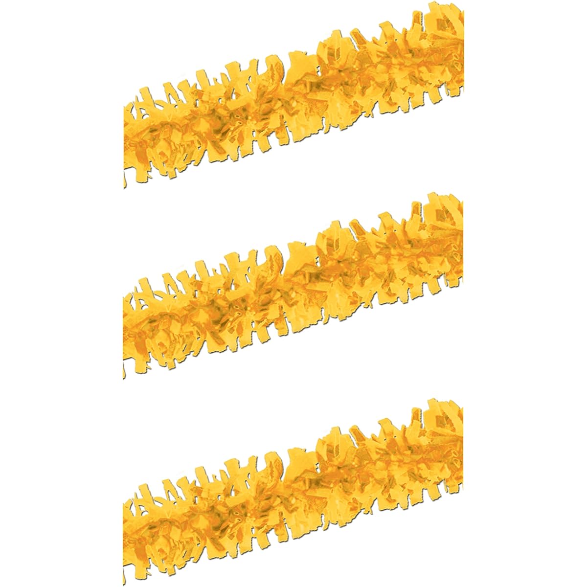 Beistle Tissue Festoon 3-Piece Set, 25ft, Golden Yellow