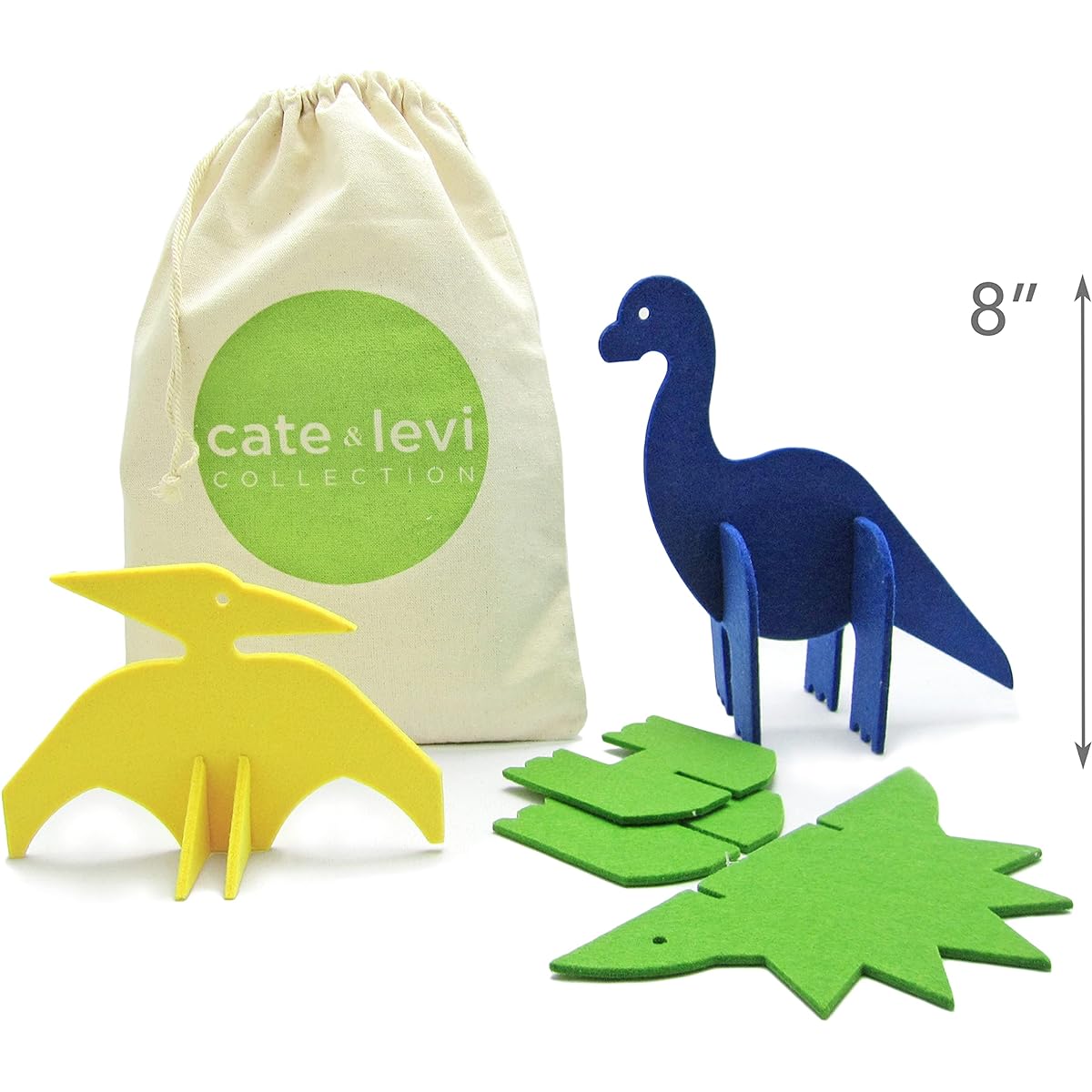 Cate and Levi Dinosaur Toddler Travel Toy - Montessori Toys for 1 Year Olds, Develop Fine Motor Skills, Made in Canada