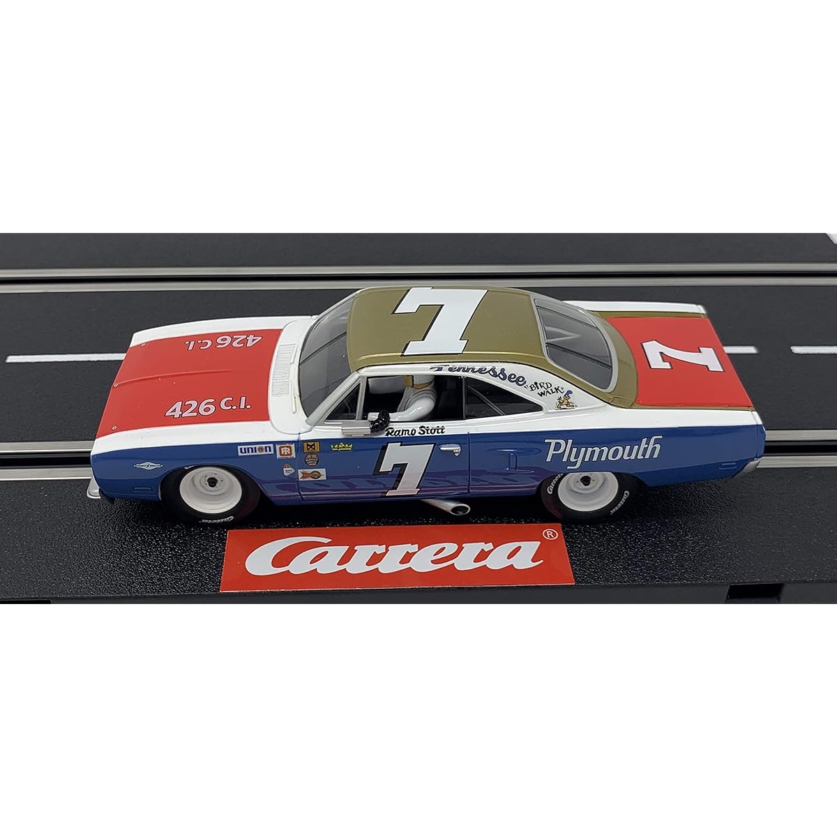 Carrera 30945 Plymouth Road Runner No.7 1:32 Scale Digital Slot Car Racing Vehicle Digital Slot Car Race Track