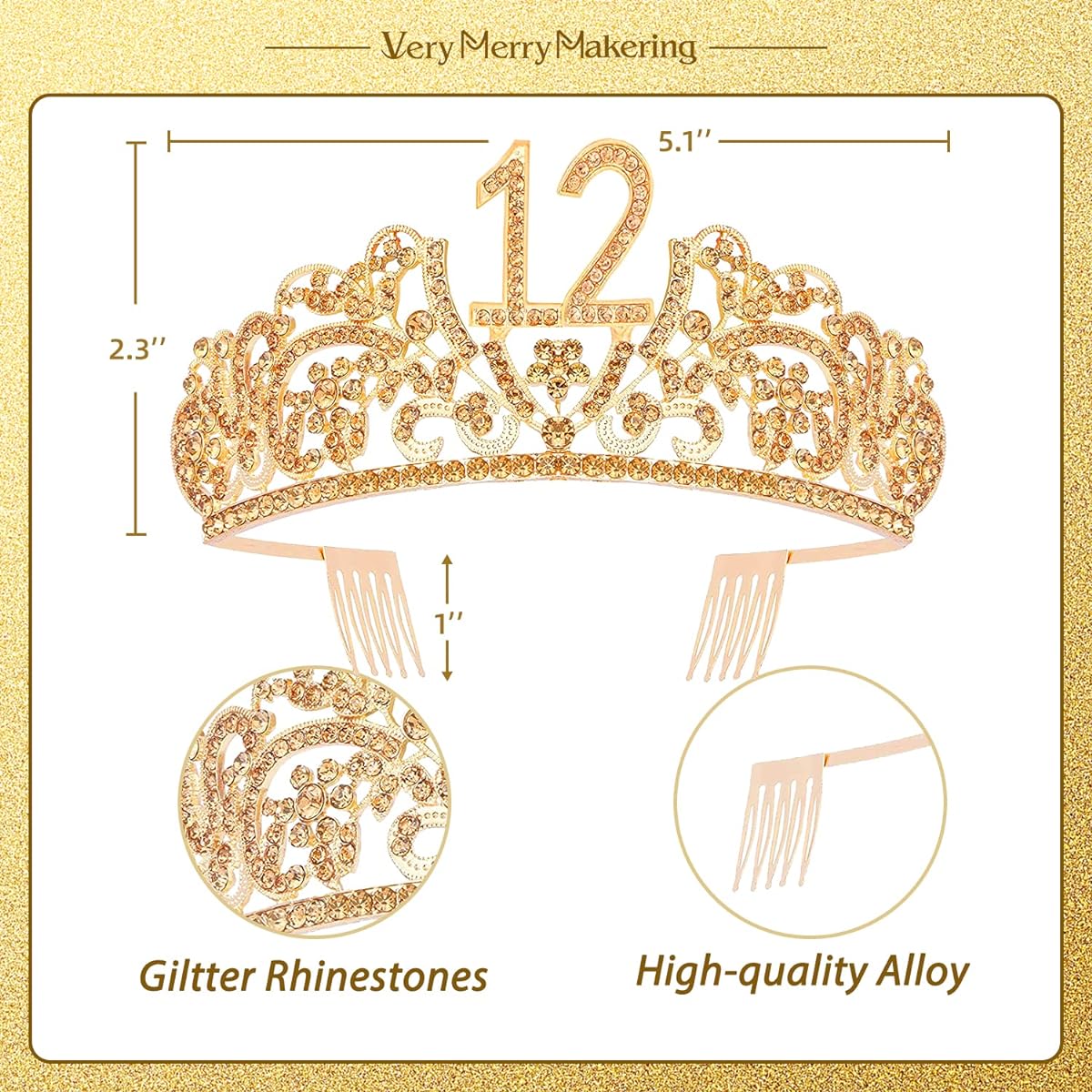 12th Birthday Gifts for Girls 12th Birthday Tiaras and Sashes 12th Birthday Decorations for Girls 12th Birthday Crown Sash for Girls 12 Sashes Tiaras and Crowns for Girls