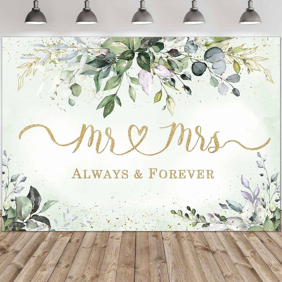 Felortte 7x5ft Polyester Mr & Mrs Engagement Backdrop Bridal Shower Photography Background Wedding Bride Groom Engagement Ceremony Anniversary Party Decoration Banner Photo Booth Props