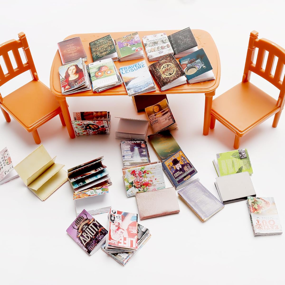 30pcs 1:12 Scale Miniature Dollhouse Books Mini Books Miniature Books for Mini House Decoration