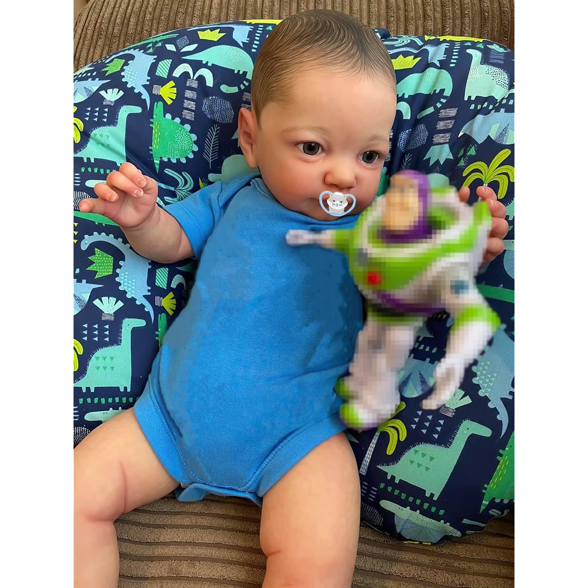 TERABITHIA 24" Big Size Hand Painted Hair So Truly Reborn Baby Doll, Realistic Newborn Toddler Boy Doll with Soft Weighted Body, Lifelike and Lifelike