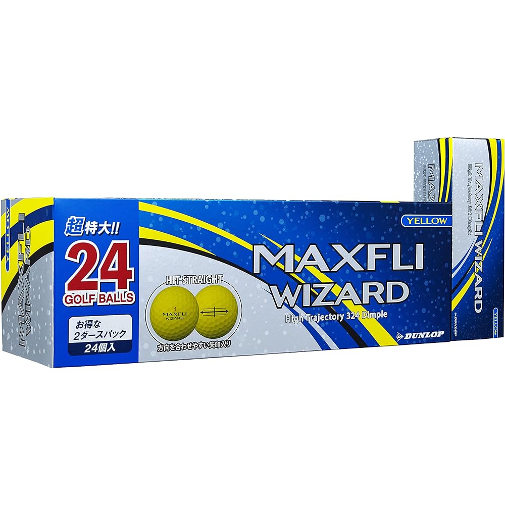 DUNLOP Golf Ball Max Fly Wizard 2021 Model 1 box (24 pieces)