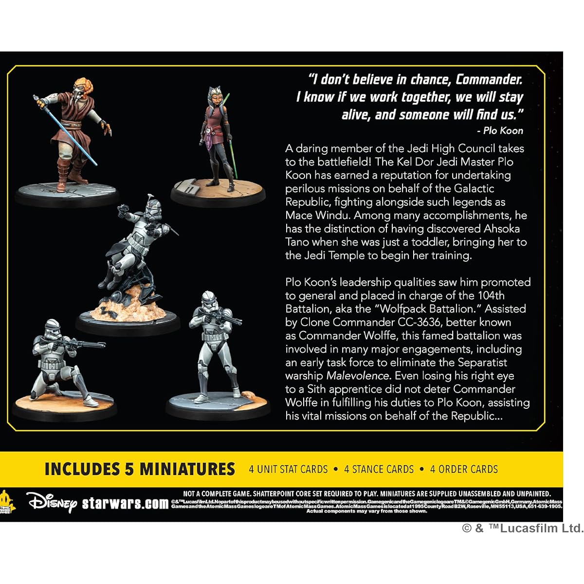 Atomic Mass Games Star Wars Shatterpoint Lead Example Squad Pack - Tabletop Miniatures Game, Strategy Game for Kids and Adults, Ages 14+, 2 Players, 90 Minute Playtime