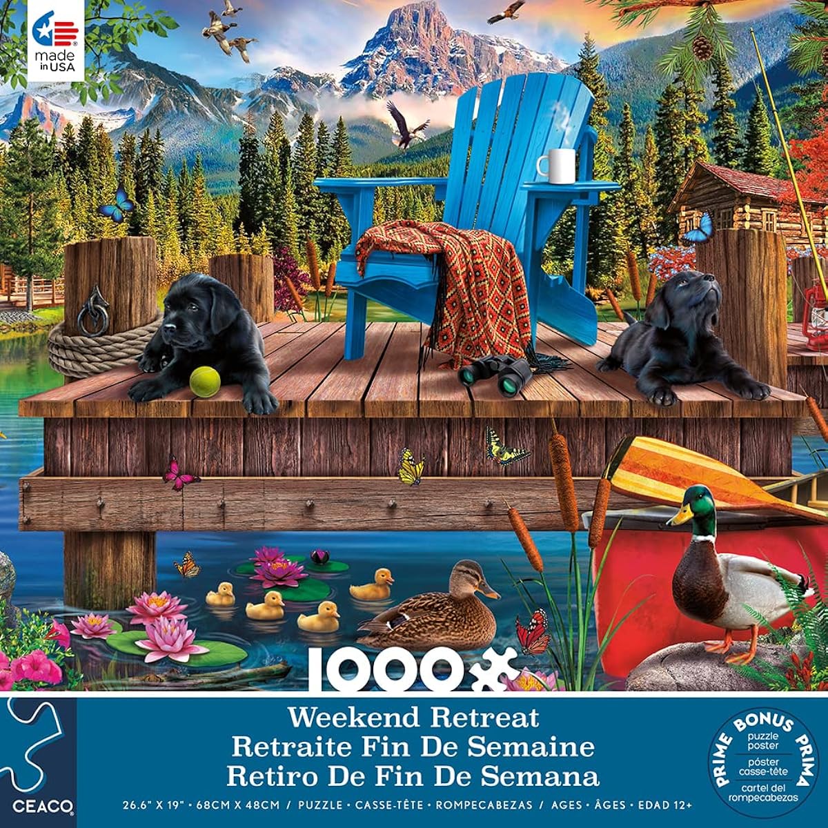 Ceaco - Weekend Retreat - Dog On The Dock - 1000 Piece Jigsaw Puzzle
