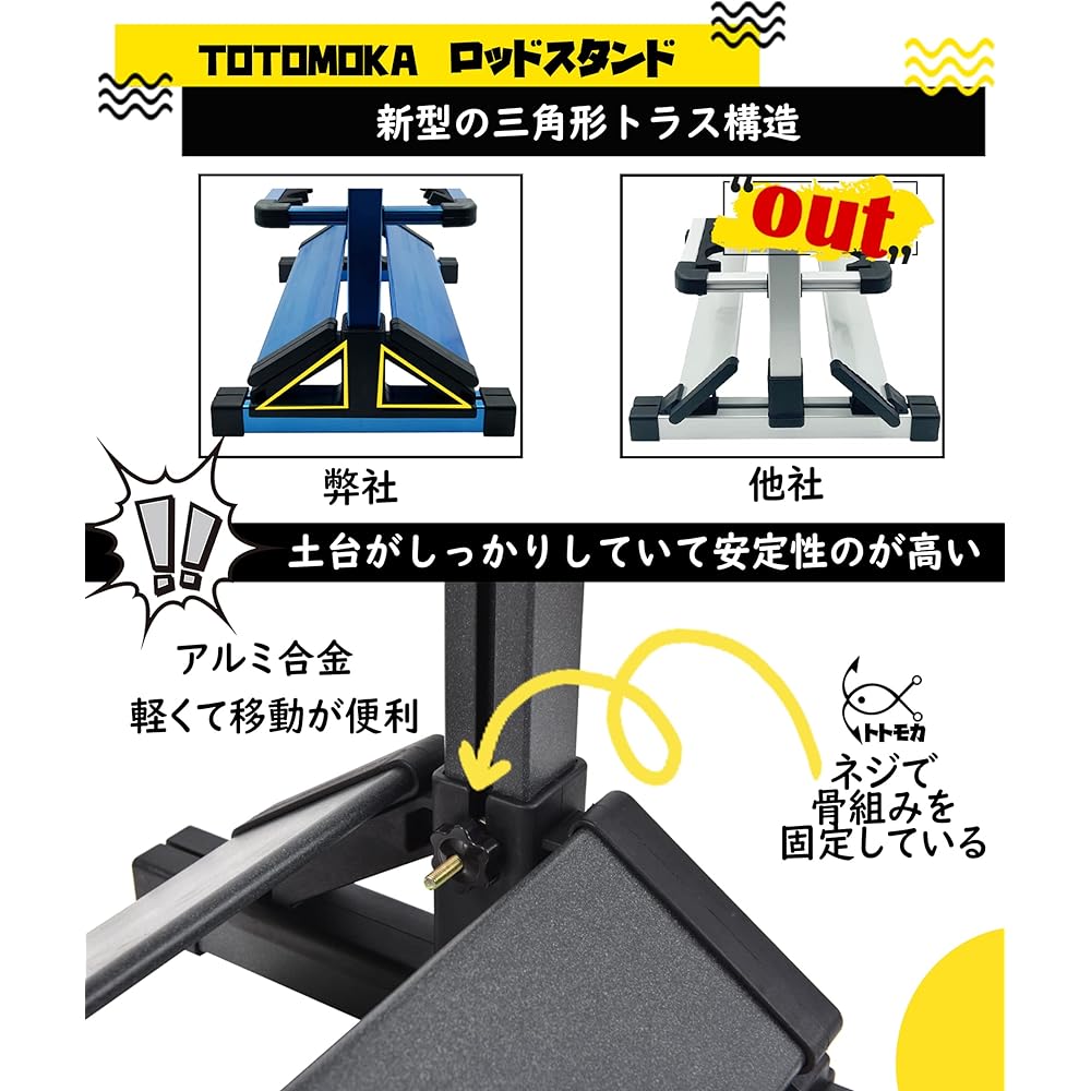 TOTOMOKA Rod Stand Rod Stand Fishing Rod Holder Fishing Rod Storage 24 Rod Stand Aluminum Assembly