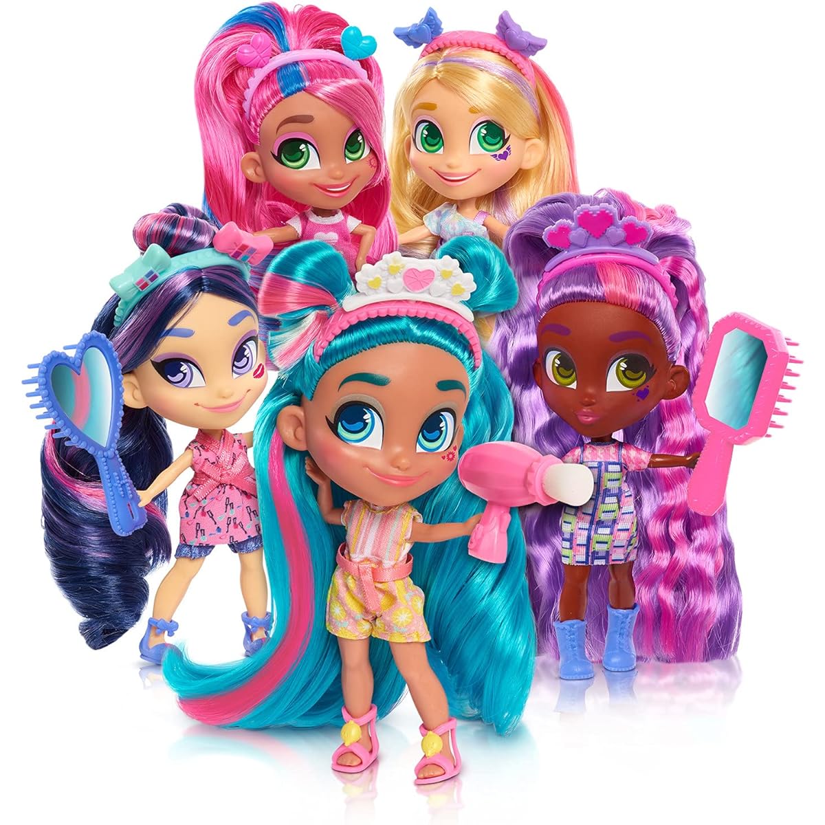Just Play Hairdorables Collectible Dolls Color Magic Blow Dry Bestie Series 6 Styles and case colors may vary Each sold separately