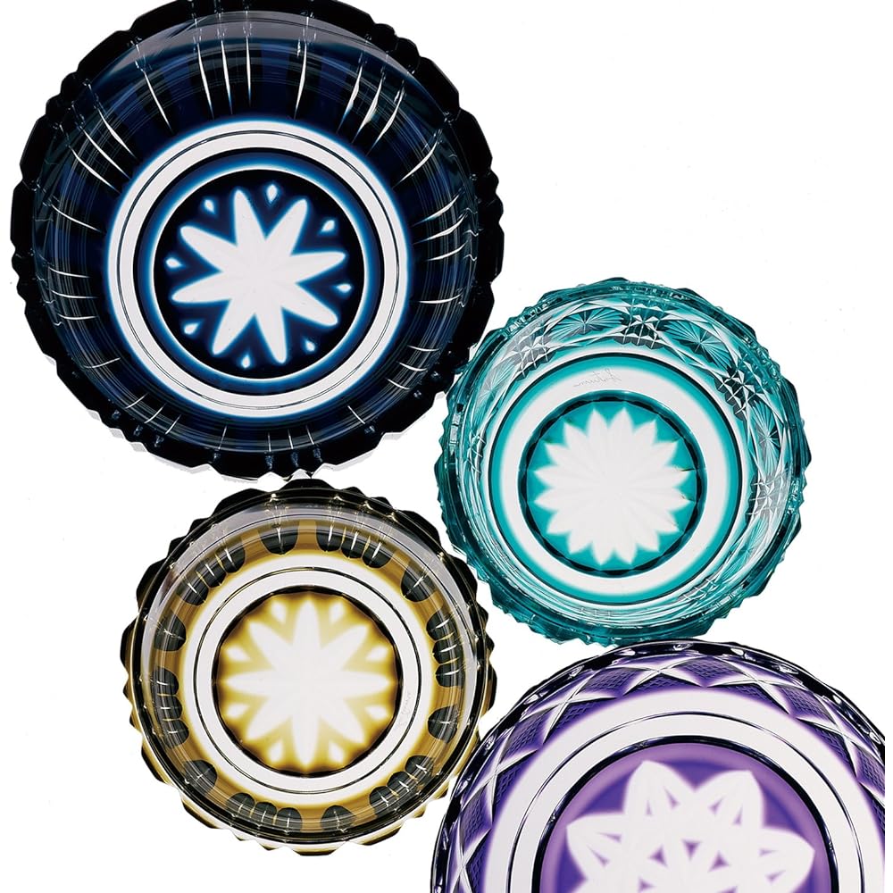 Yamashita Crafts Satsuma Kiriko Densho Inoguchi Blue φ6.5×5.5cm 13040030