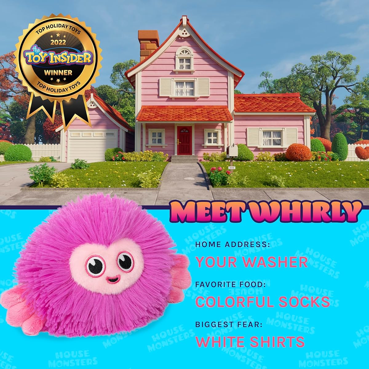 House Monsters: Whirly | Soft & 5" Cute Stuffed Animals, Kids Toys Ages 3+