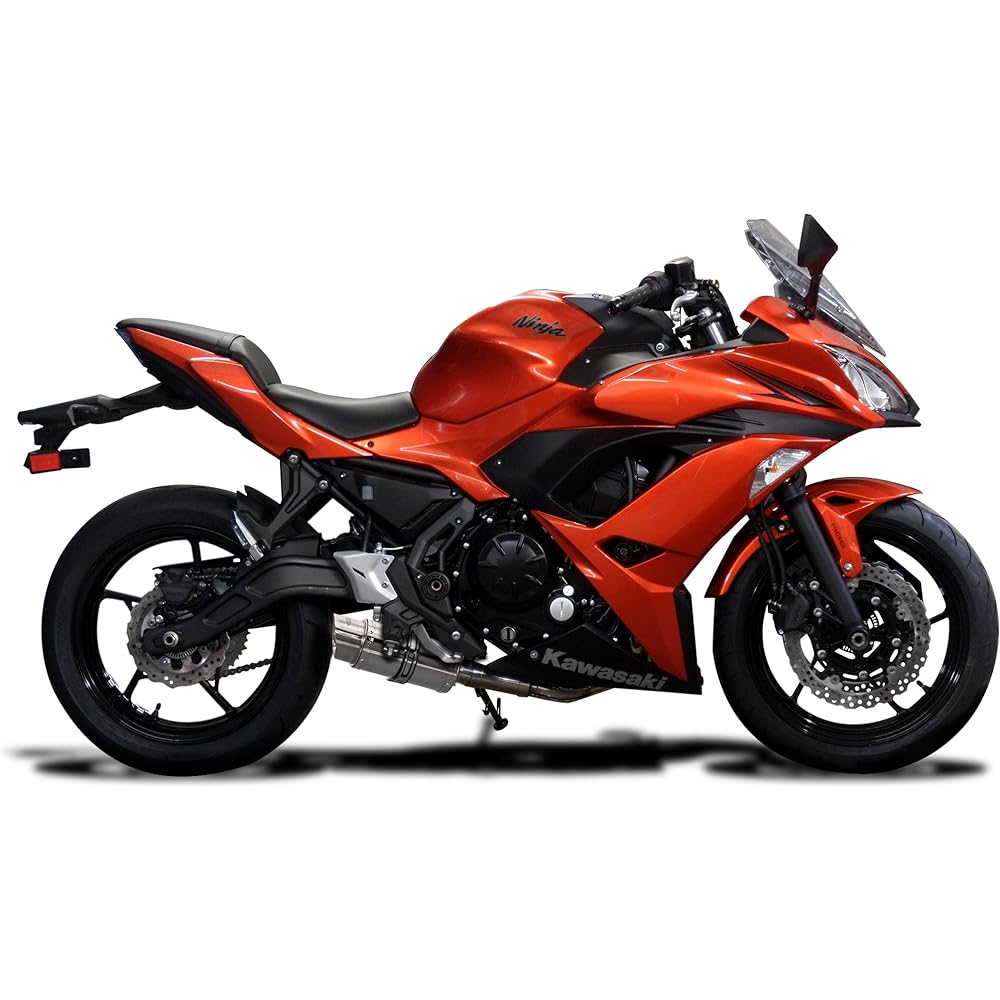 DELKEVIC Full Exhaust Stainless Lace Muffler KAWASAKI NINJA 650 2017-2018 Down Pipe Muffler COM02BW