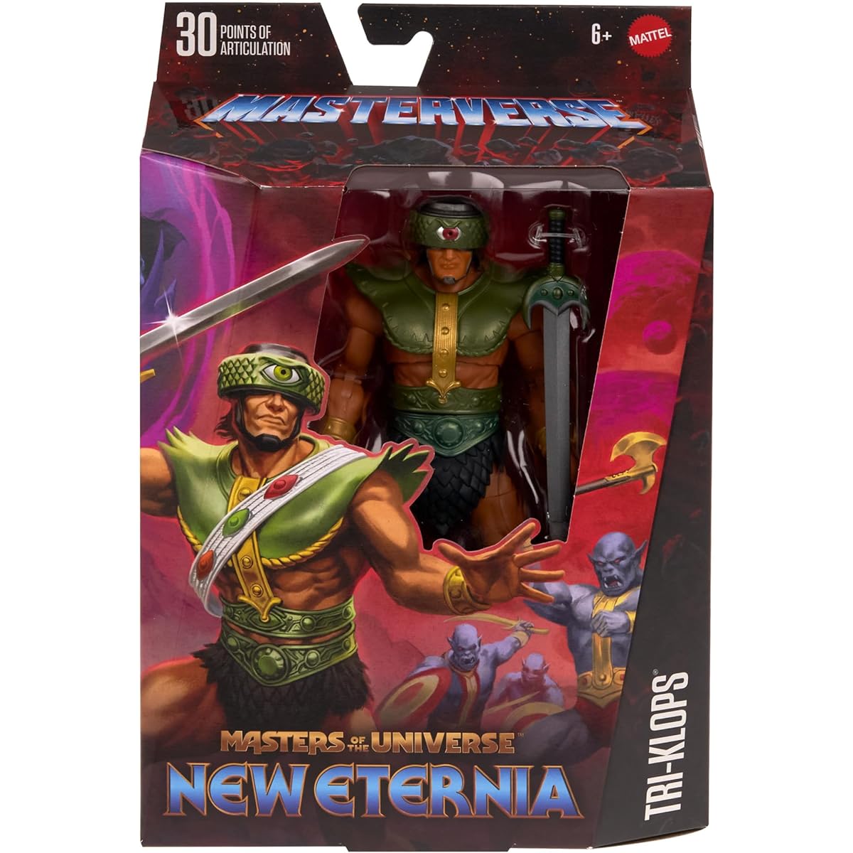 Masters of the Universe Masterverse New Eternia Triclops Action Figure Deluxe Collectible with 30 Joints & Accessories Mottoy