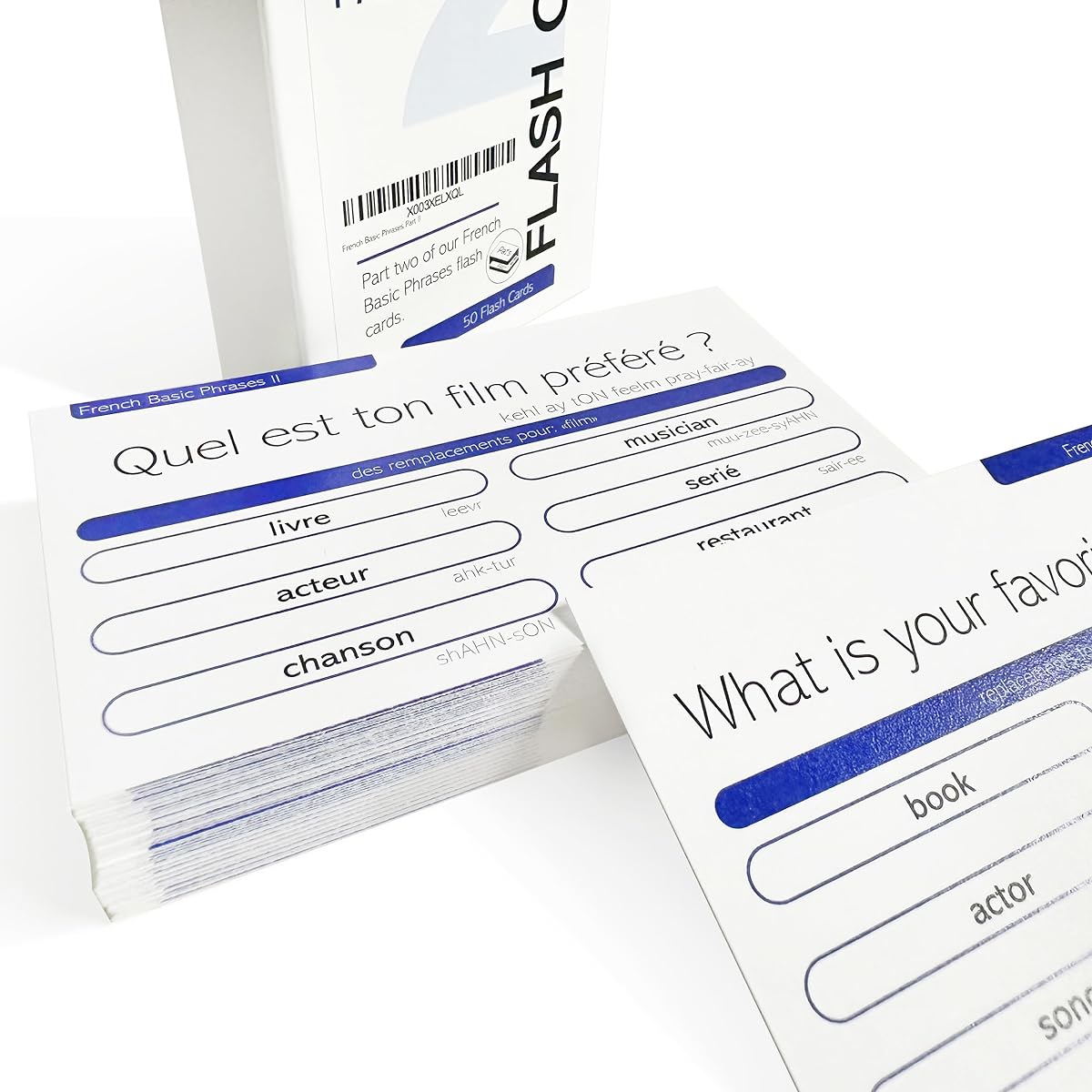 Pat's Flash Cards 50 French Basic Phrases Flash Cards Part II